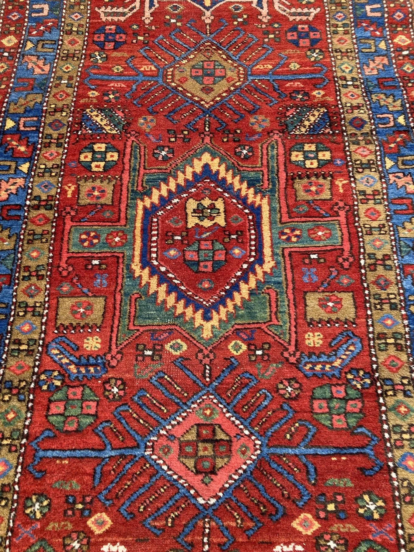 220100007_4 Antique Persian Heriz Runner.JPG