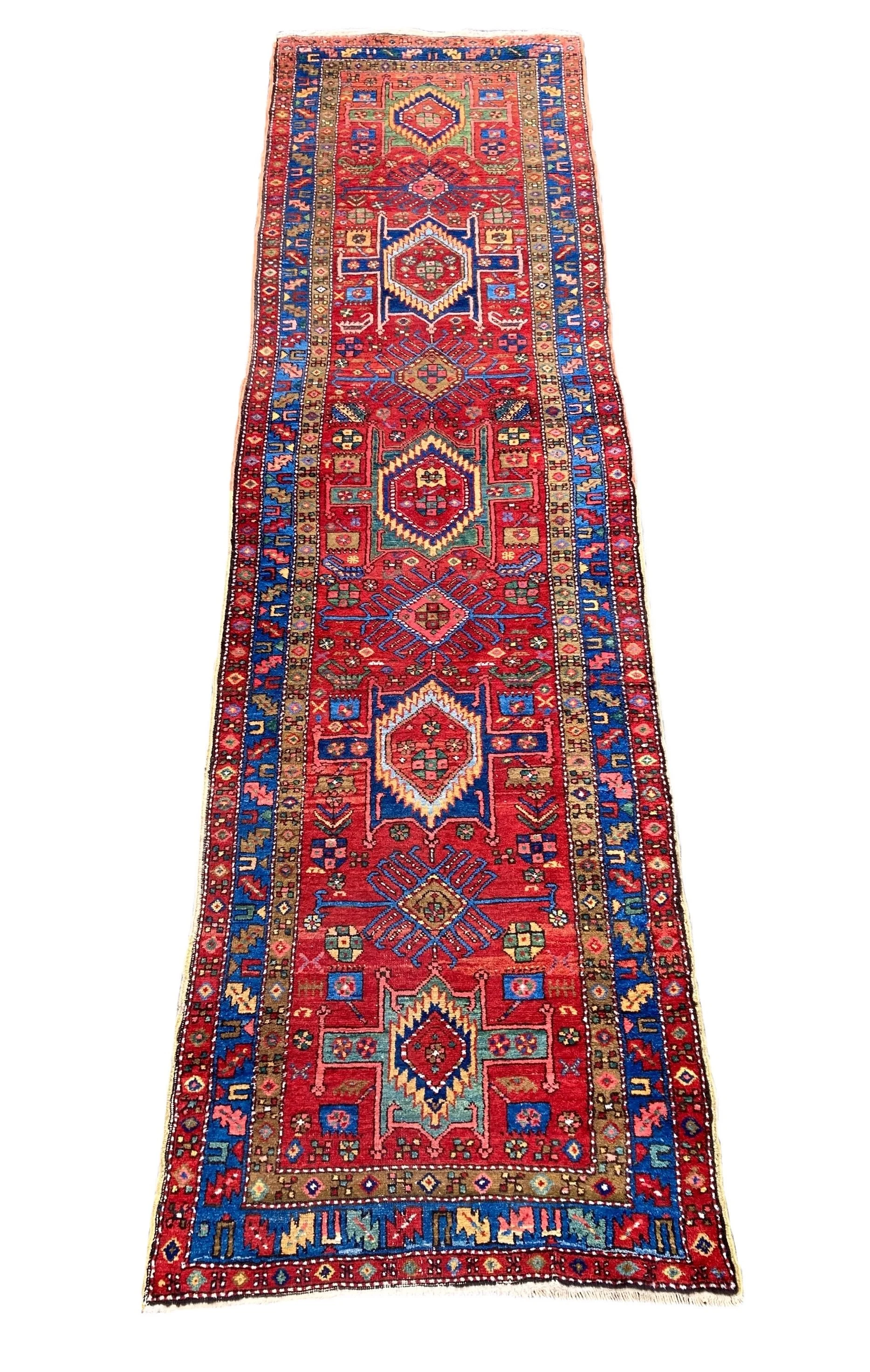 220100007_1 Antique Persian Heriz Runner.JPG