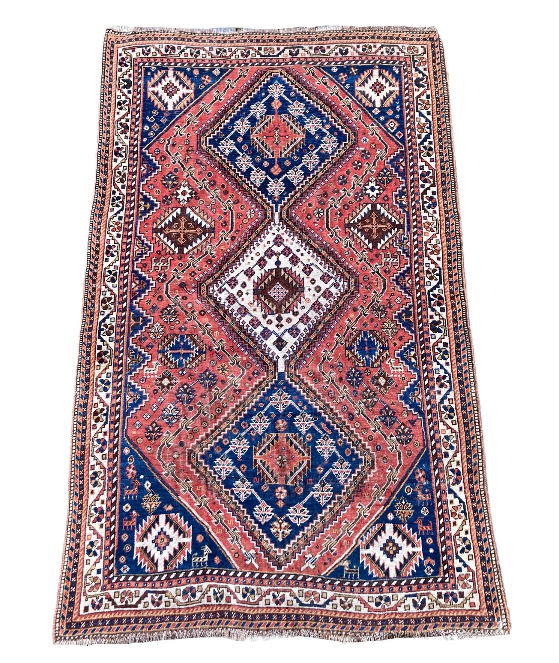 220300003_1 Antique Persian Tribal Qashqai Rug.JPG