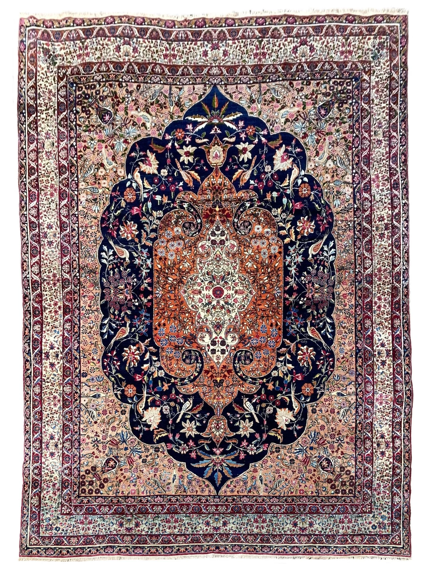 220300001 Antique Persian Kirman Lavar Carpet.JPG
