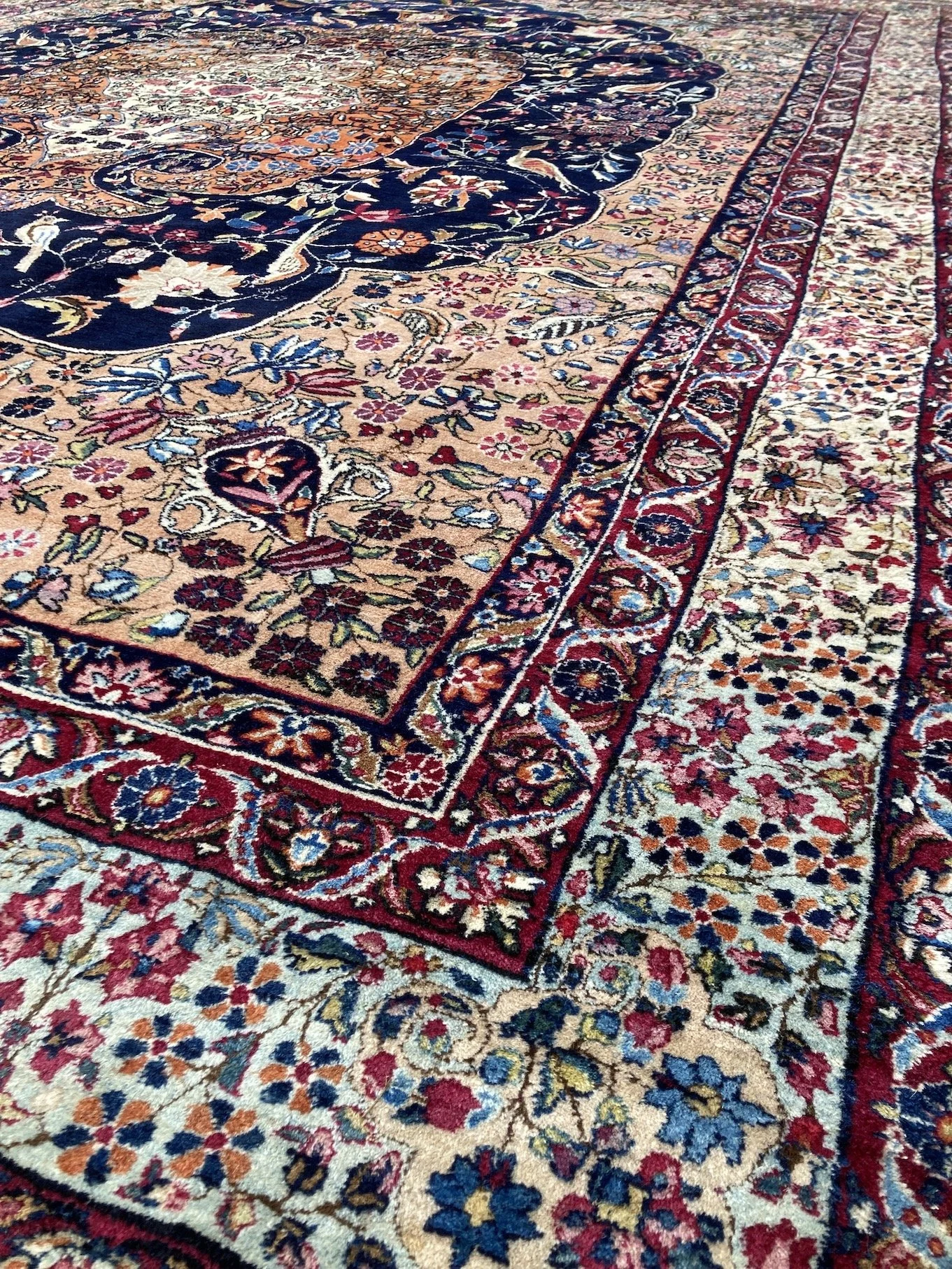 220300001_5 Antique Persian Kirman Lavar Carpet.JPG