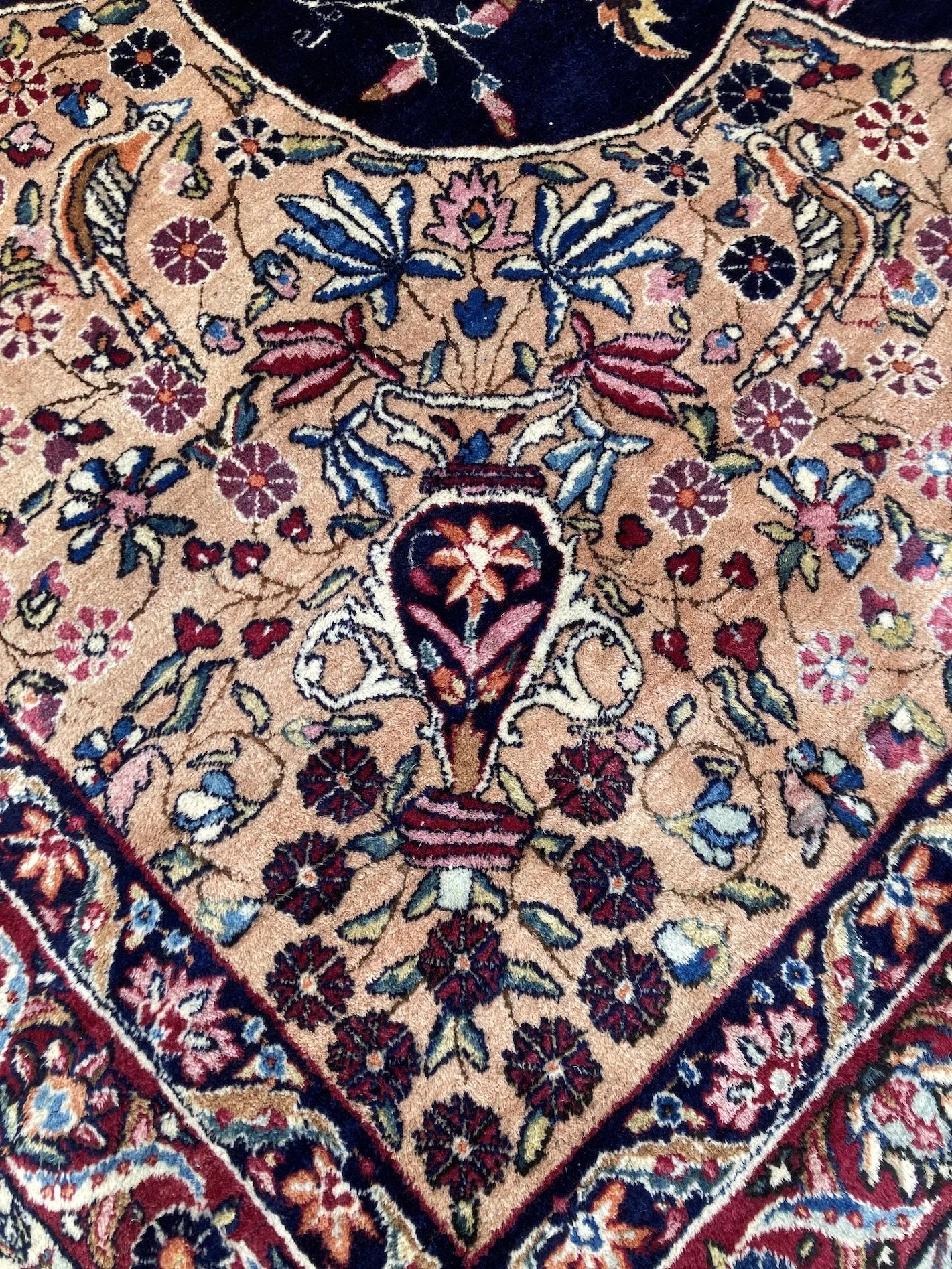 220300001_9 Antique Persian Kirman Lavar Carpet.JPG