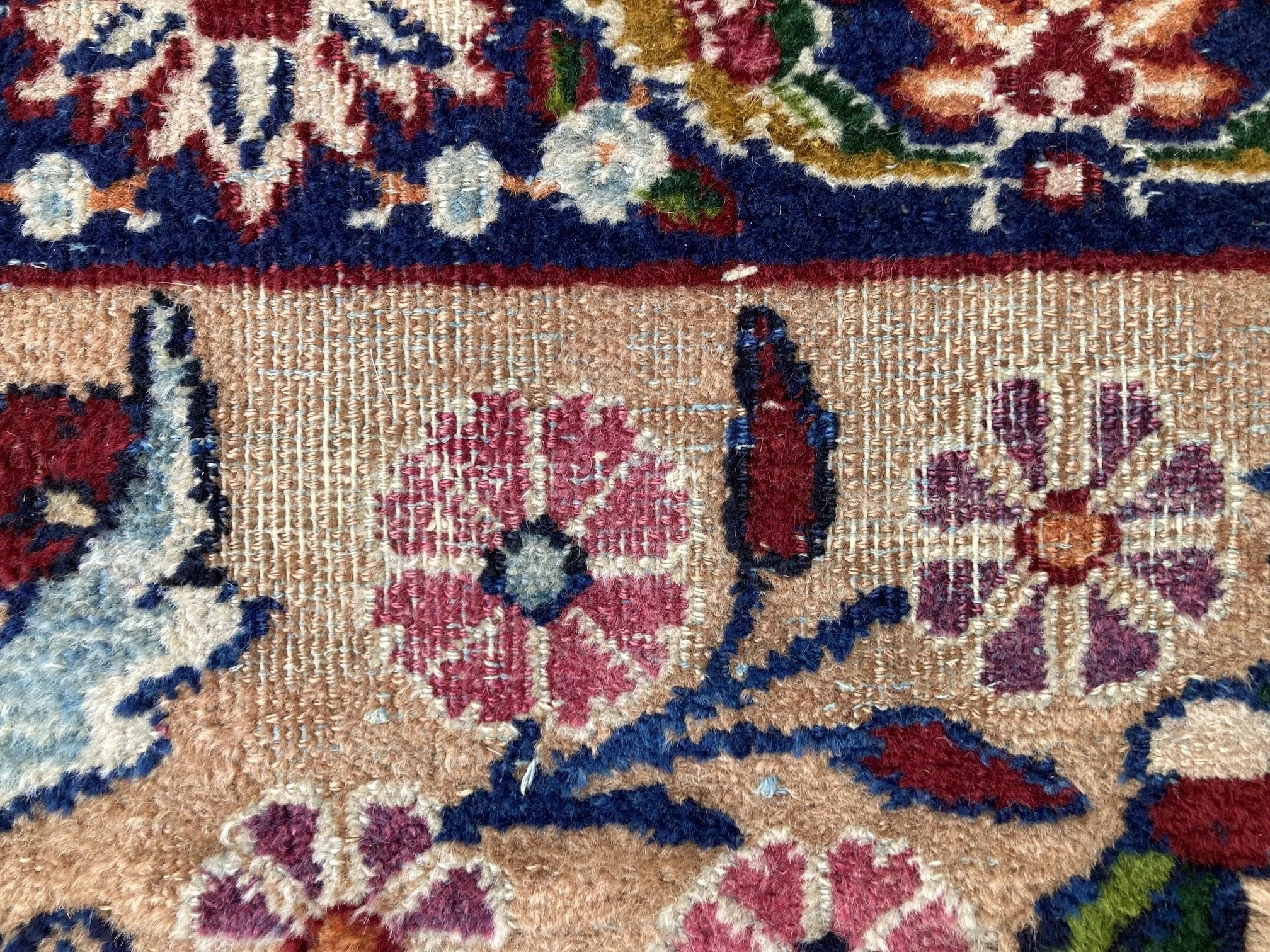 220300001_15 Antique Persian Kirman Lavar Carpet.JPG