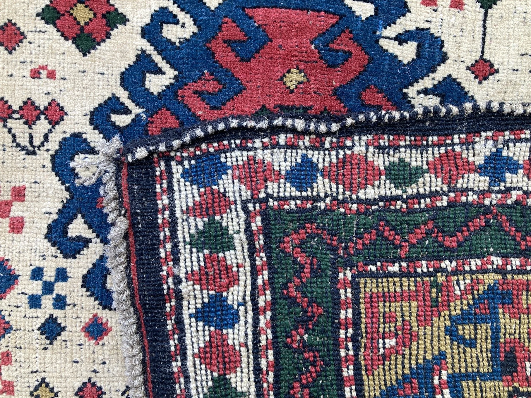 22.10.00002_8 Antique Caucasian Kazak Rug.JPG