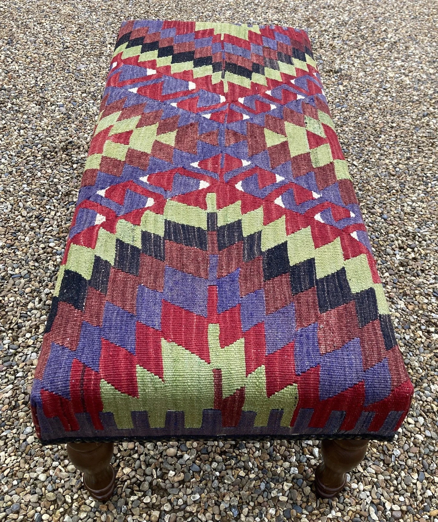 FS084_2 Kilim Covered Stool Furniture.JPG