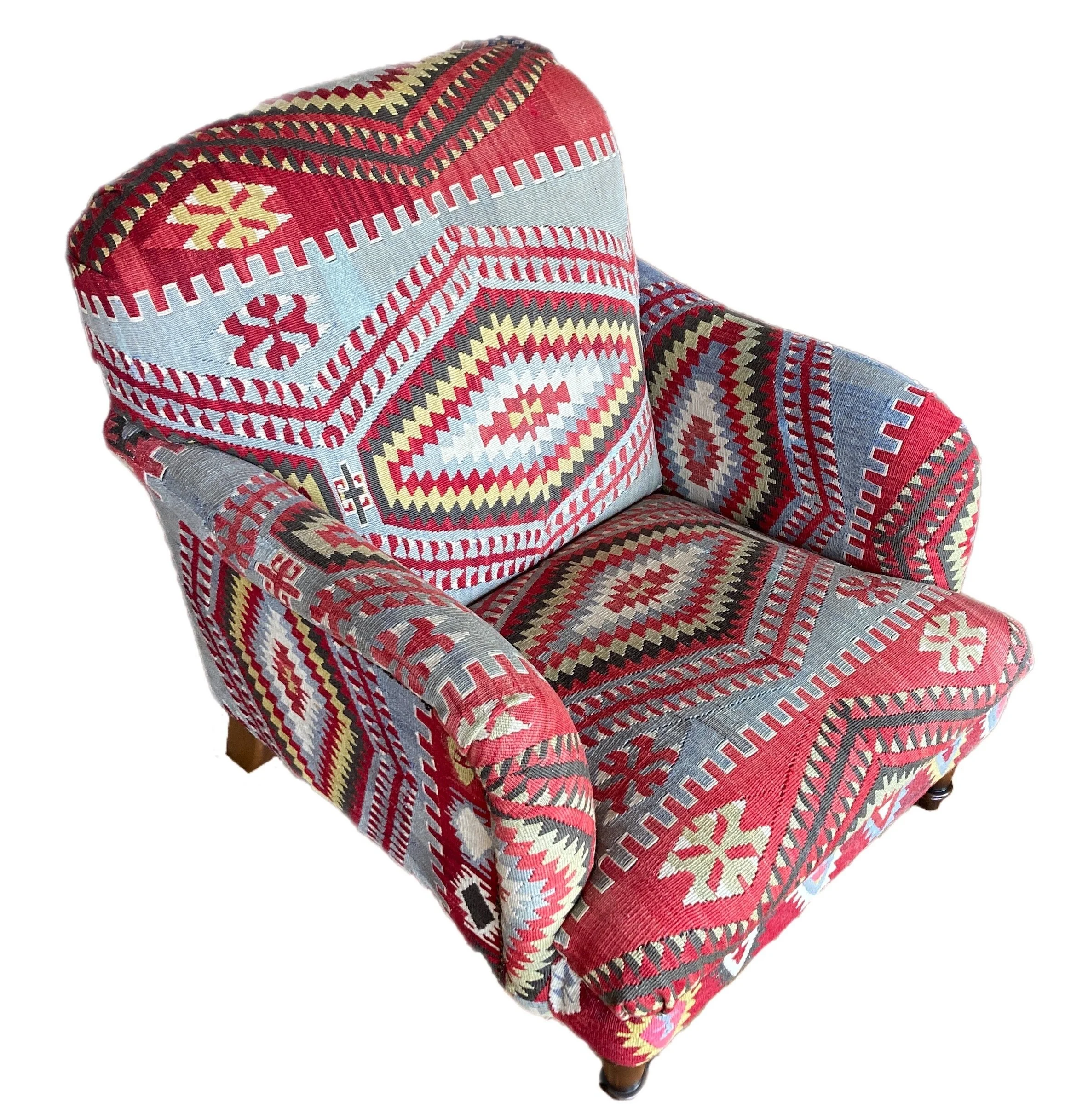 Kilim Covered Armchair 0.94m x 0.84m x H0.90m — Rug Addiction