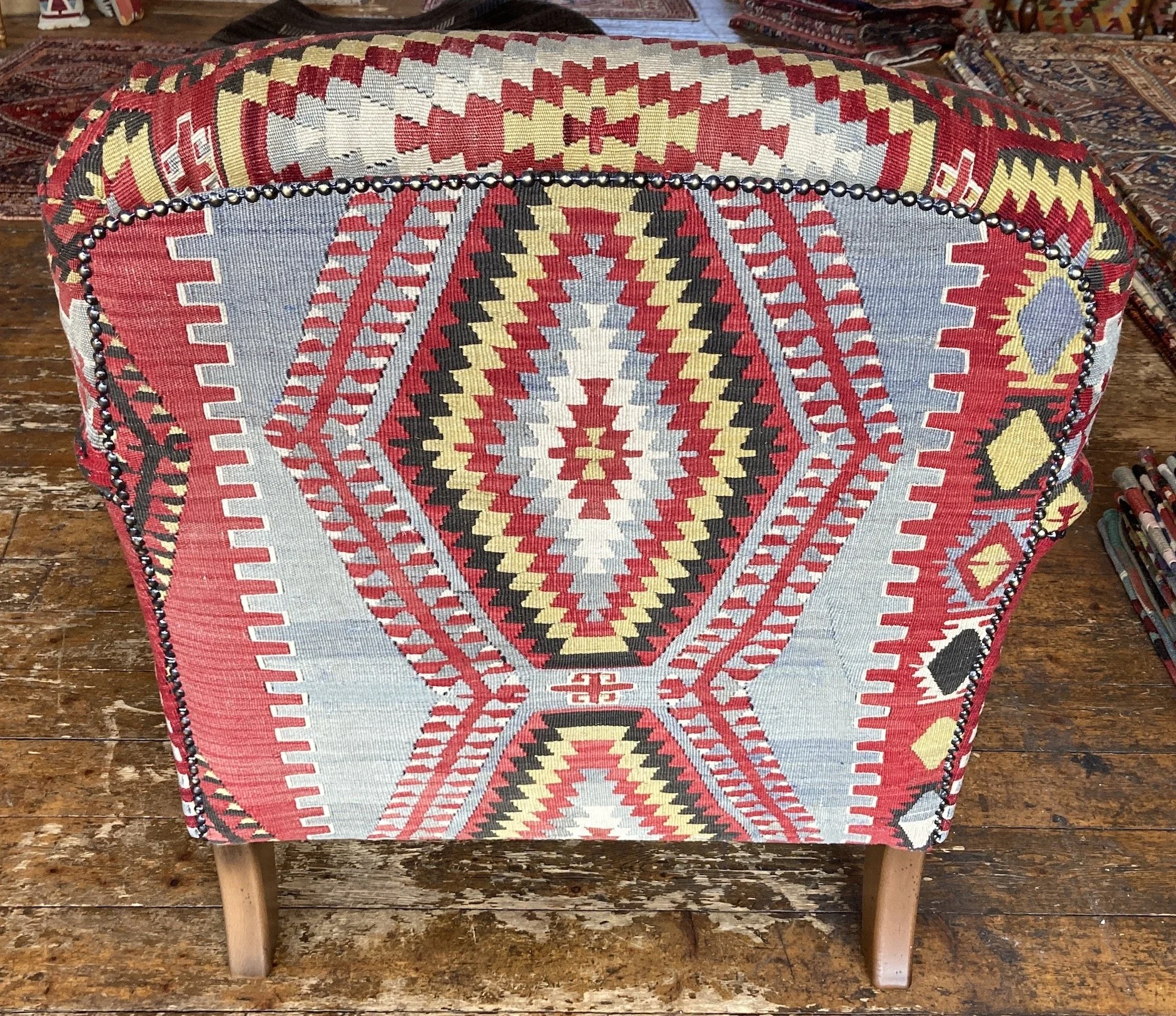Kilim Covered Armchair 0.94m x 0.84m x H0.90m — Rug Addiction