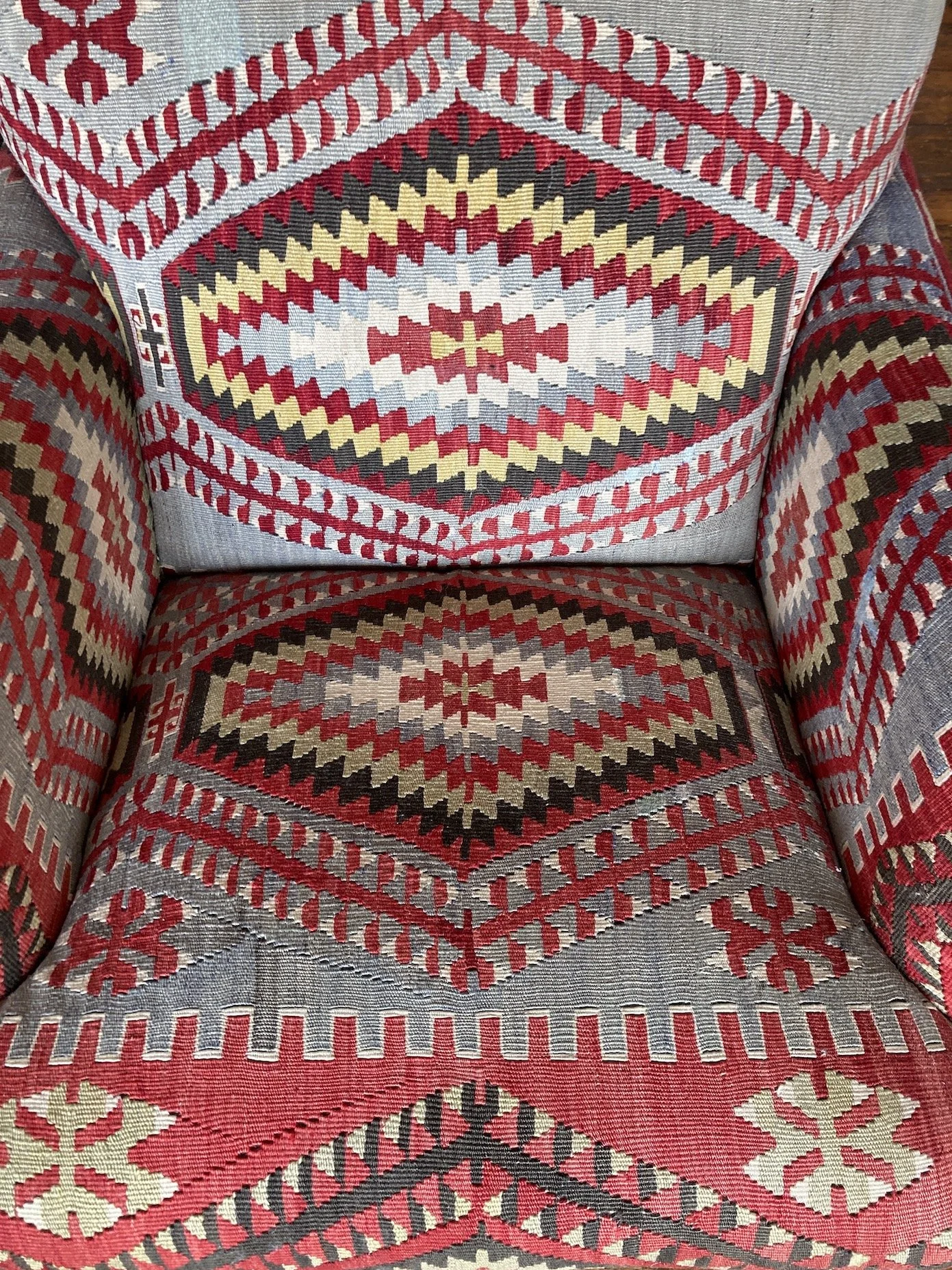 FC023_4 Kilim Covered Howard Armchair Furniture.JPG