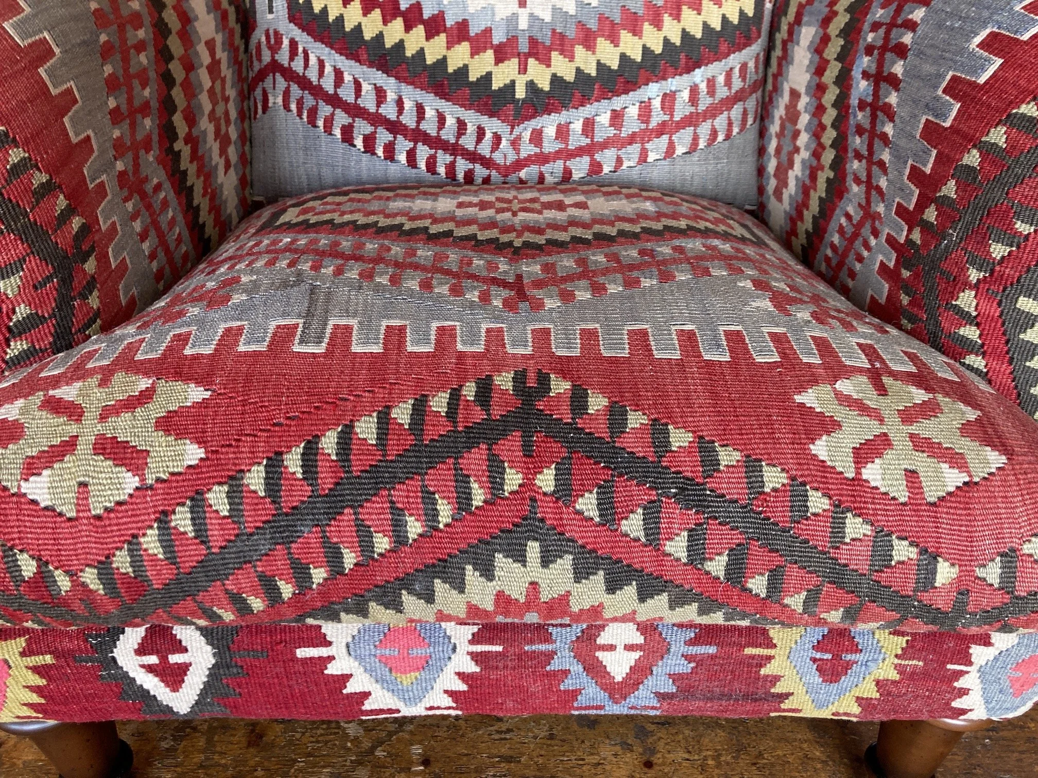 FC023_7 Kilim Covered Howard Armchair Furniture.JPG
