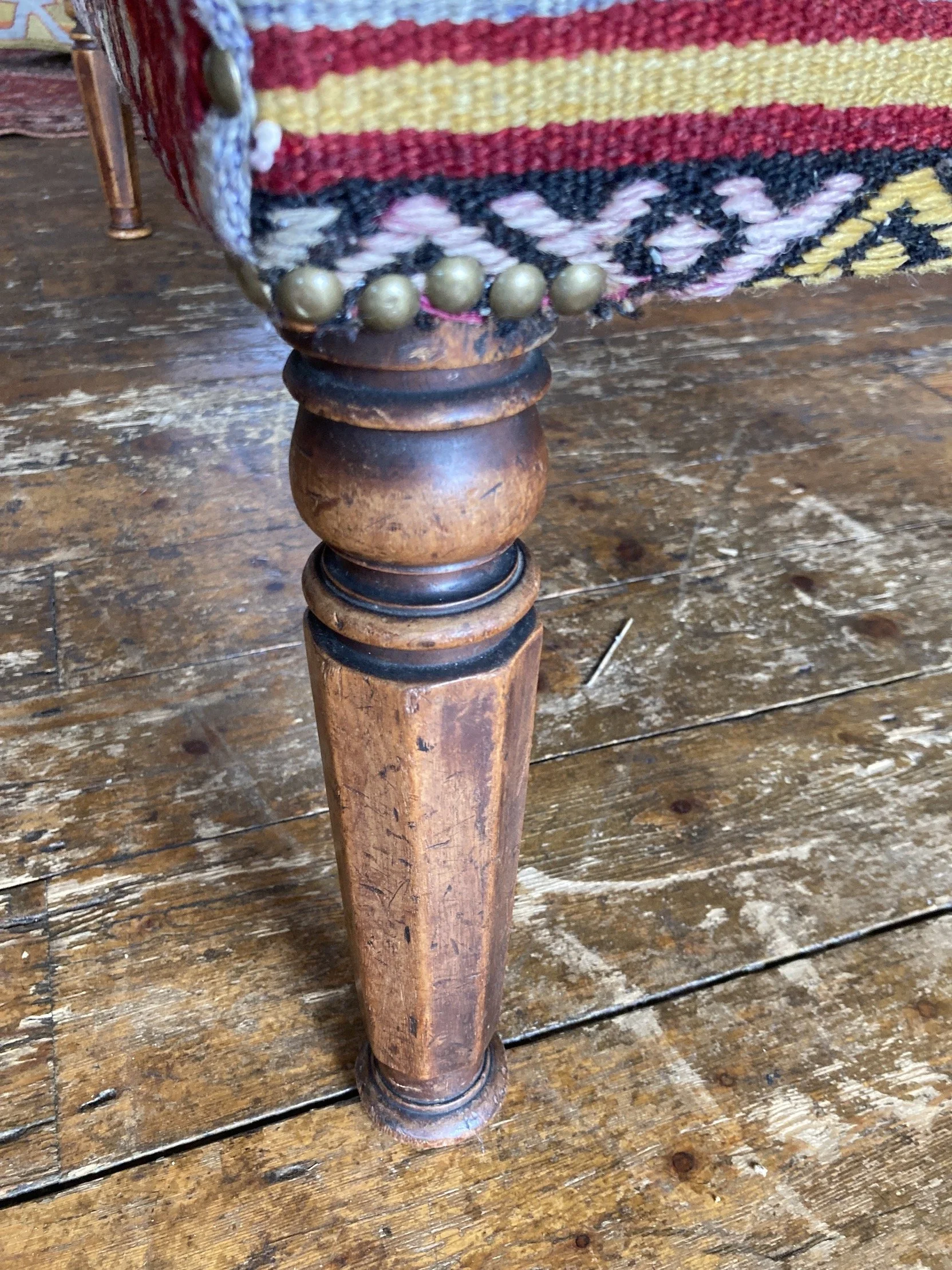 FS090_10 Kilim Covered Bench Stool Ottoman.JPG