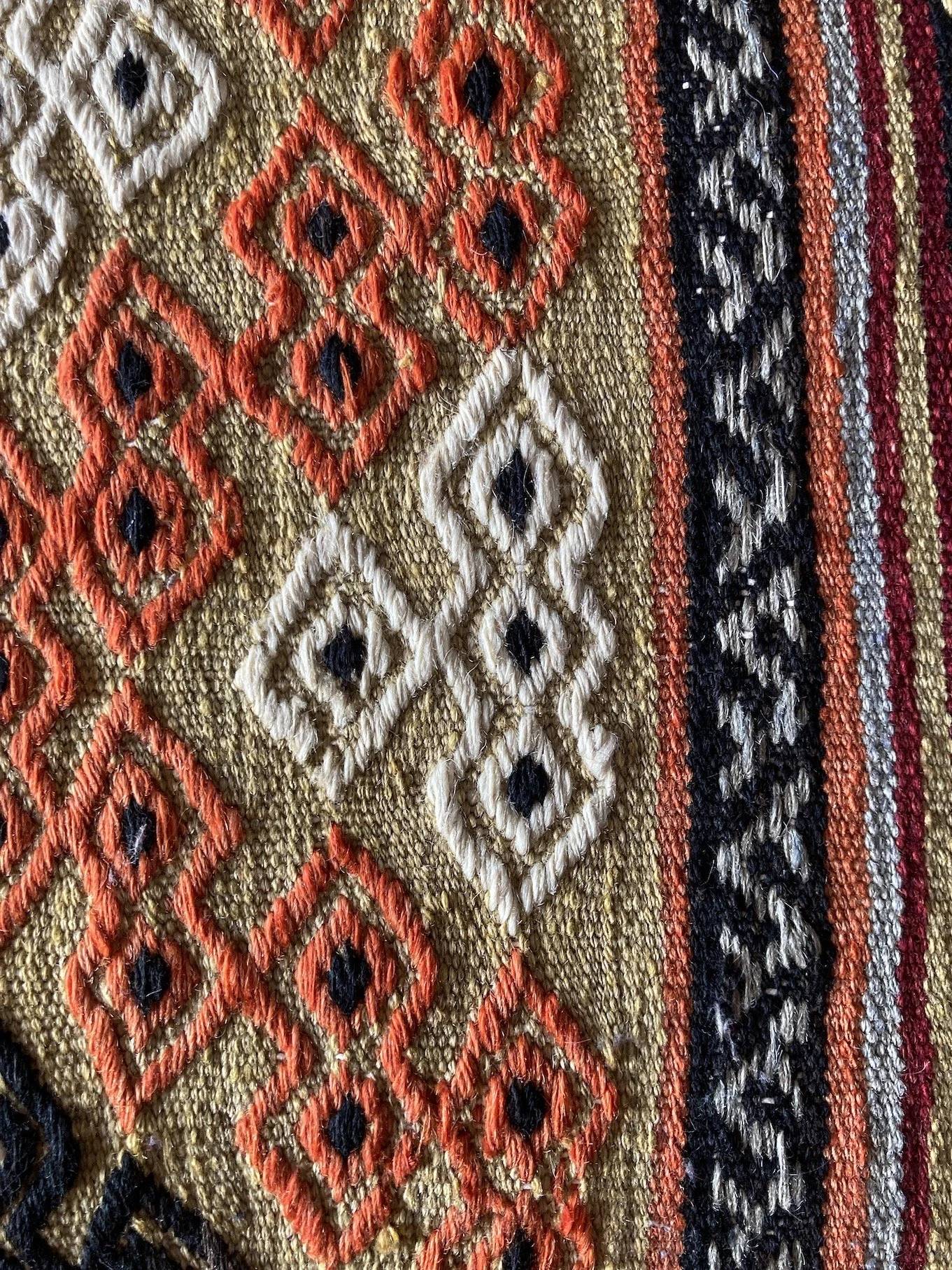 FS090_8 Kilim Covered Bench Stool Ottoman.JPG