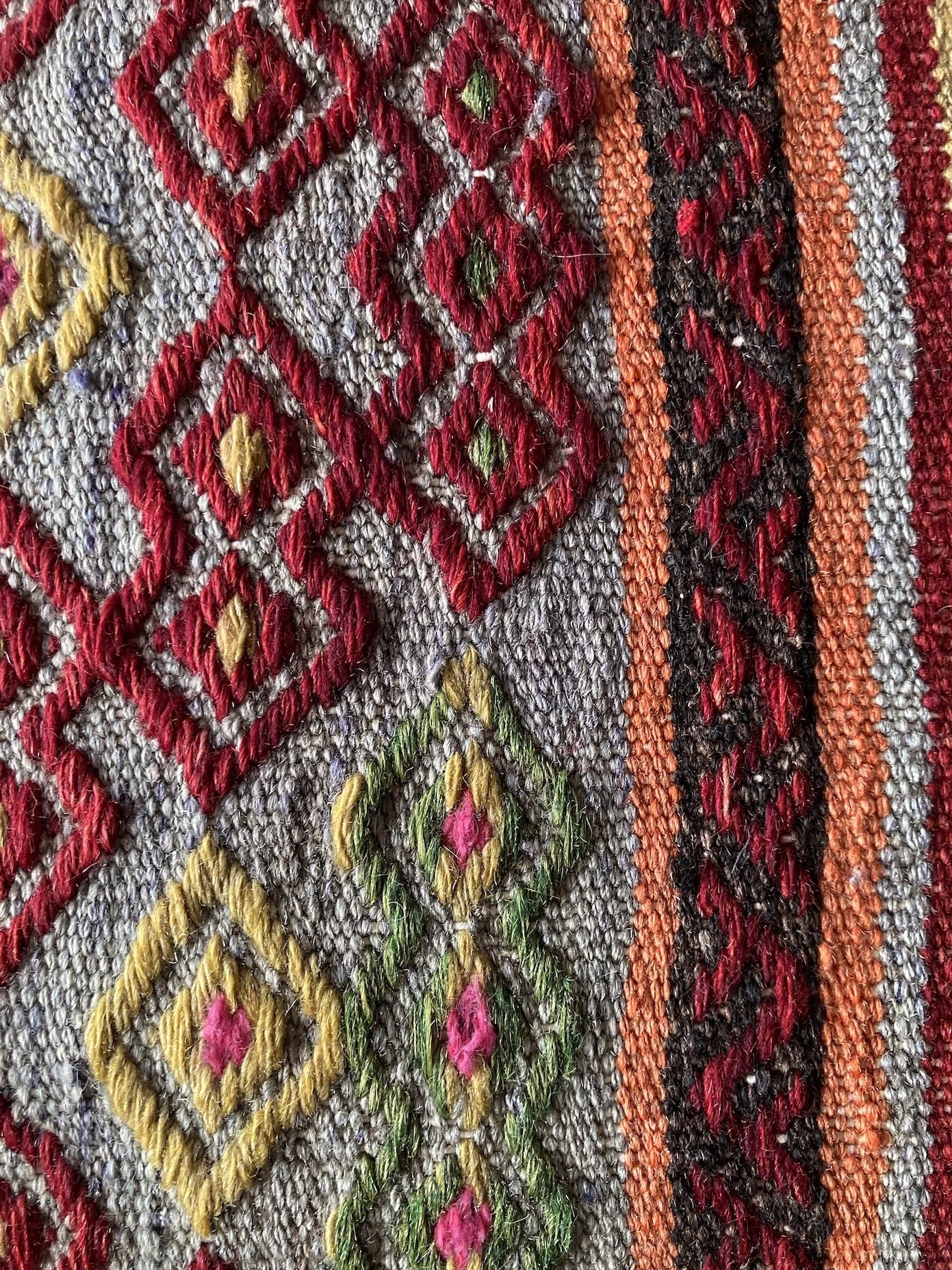 FS090_7 Kilim Covered Bench Stool Ottoman.JPG