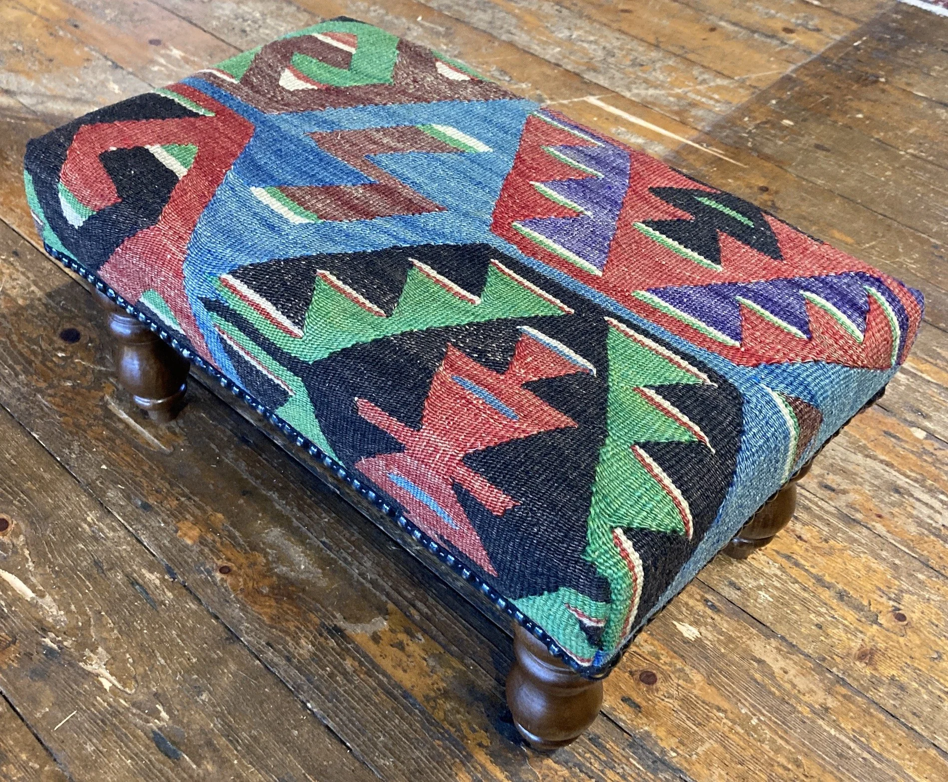 FS093_5 Kilim Covered Ottoman Stool.JPG