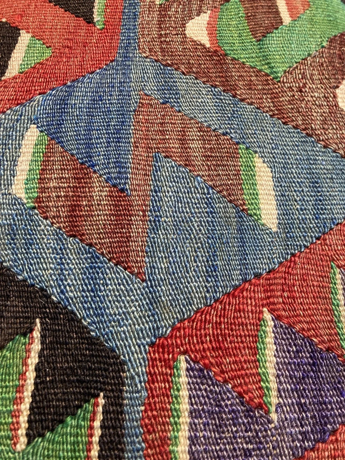 FS093_8 Kilim Covered Ottoman Stool.JPG