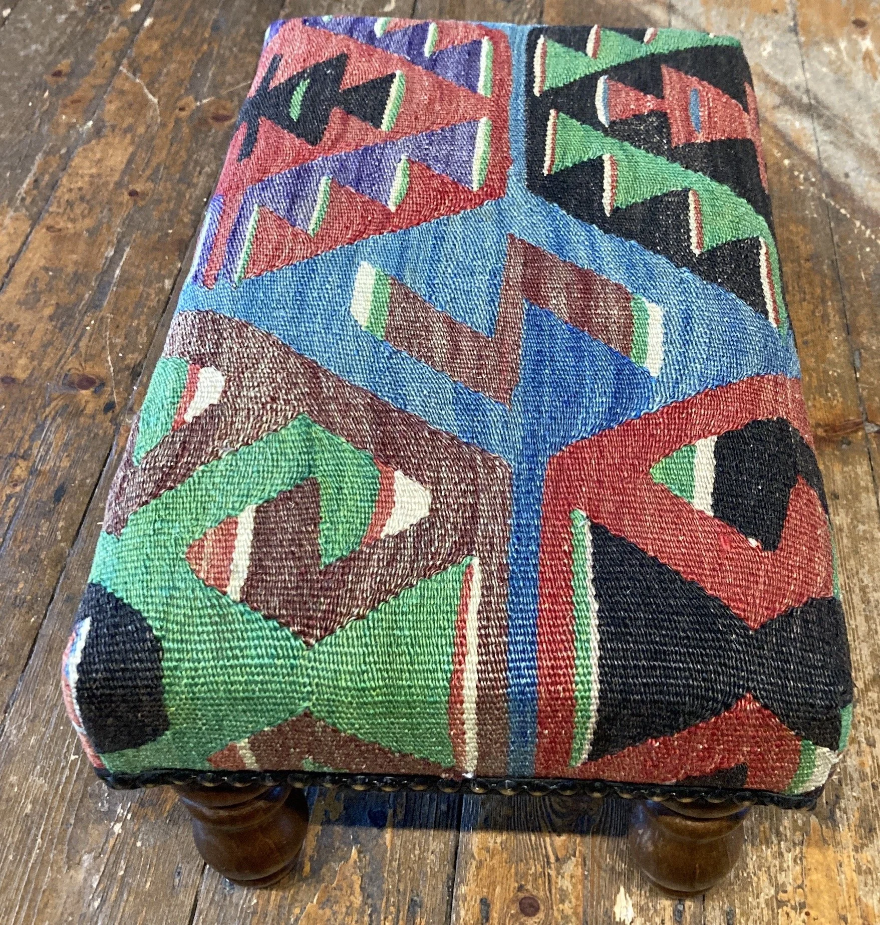 FS093_3 Kilim Covered Ottoman Stool.JPG