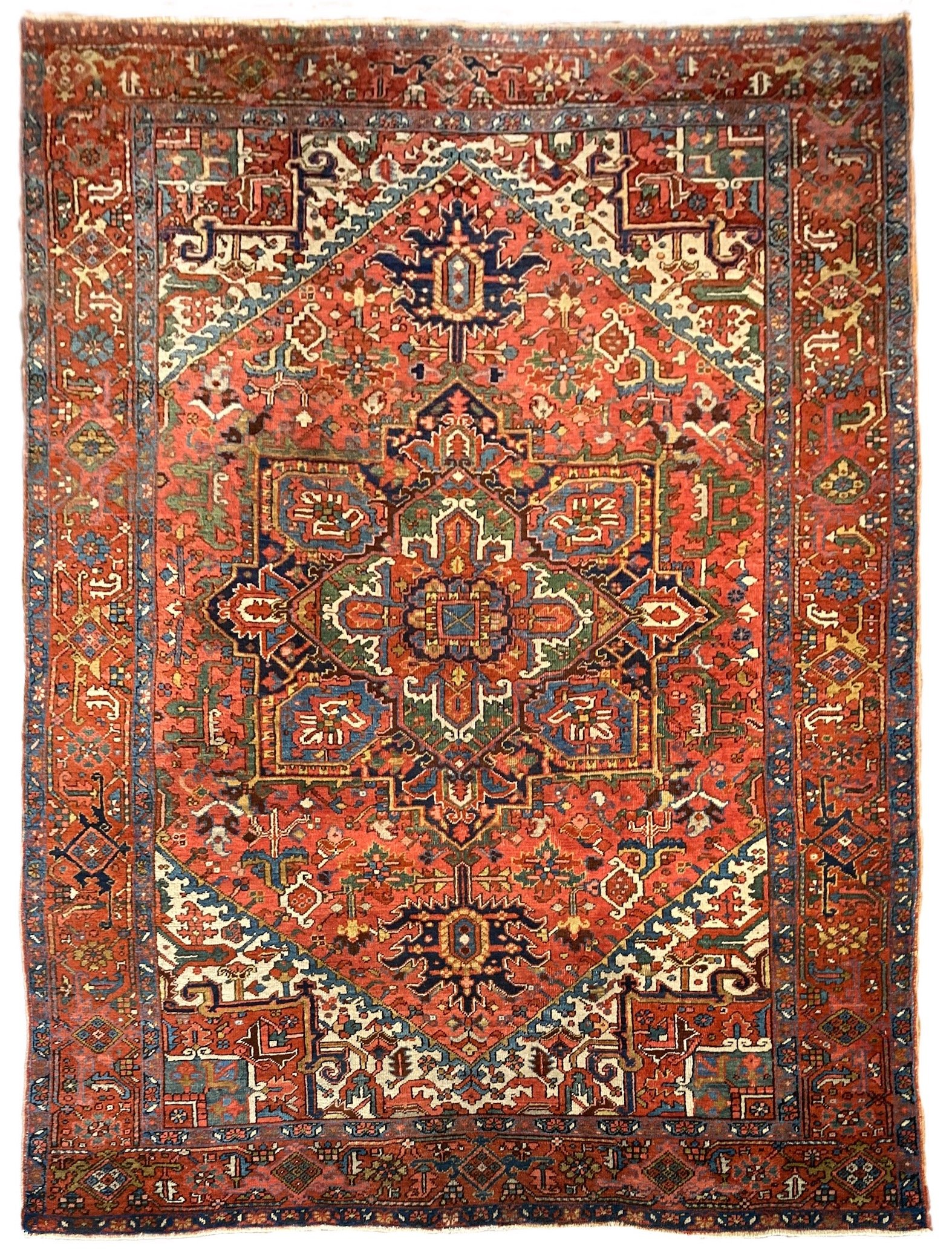 Antique Heriz Carpet 3.41m x 2.42m