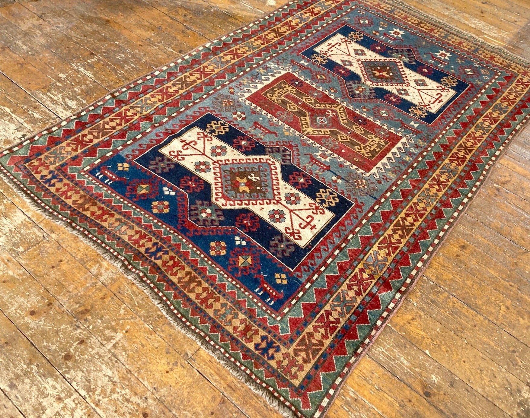 Antique Caucasian Kazak Rug 2.43m x 1.62m