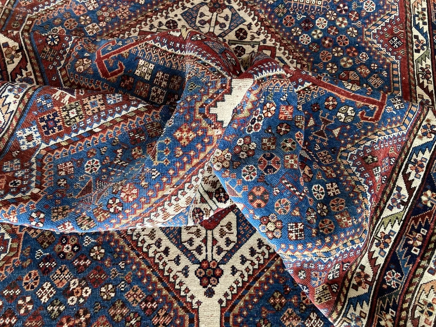 Antique Qashqai Rug 2.54m x 1.41m — Rug Addiction