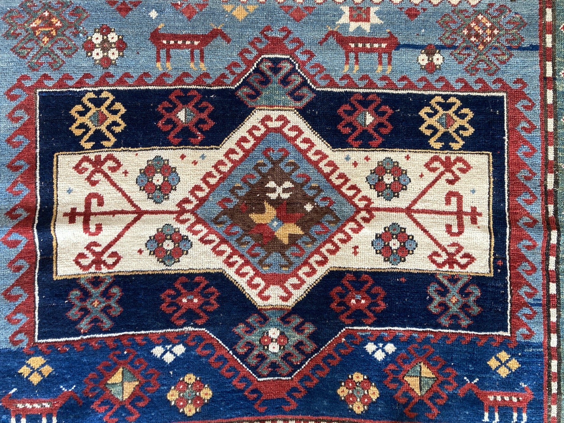 Antique Caucasian Kazak Rug 2.43m x 1.62m