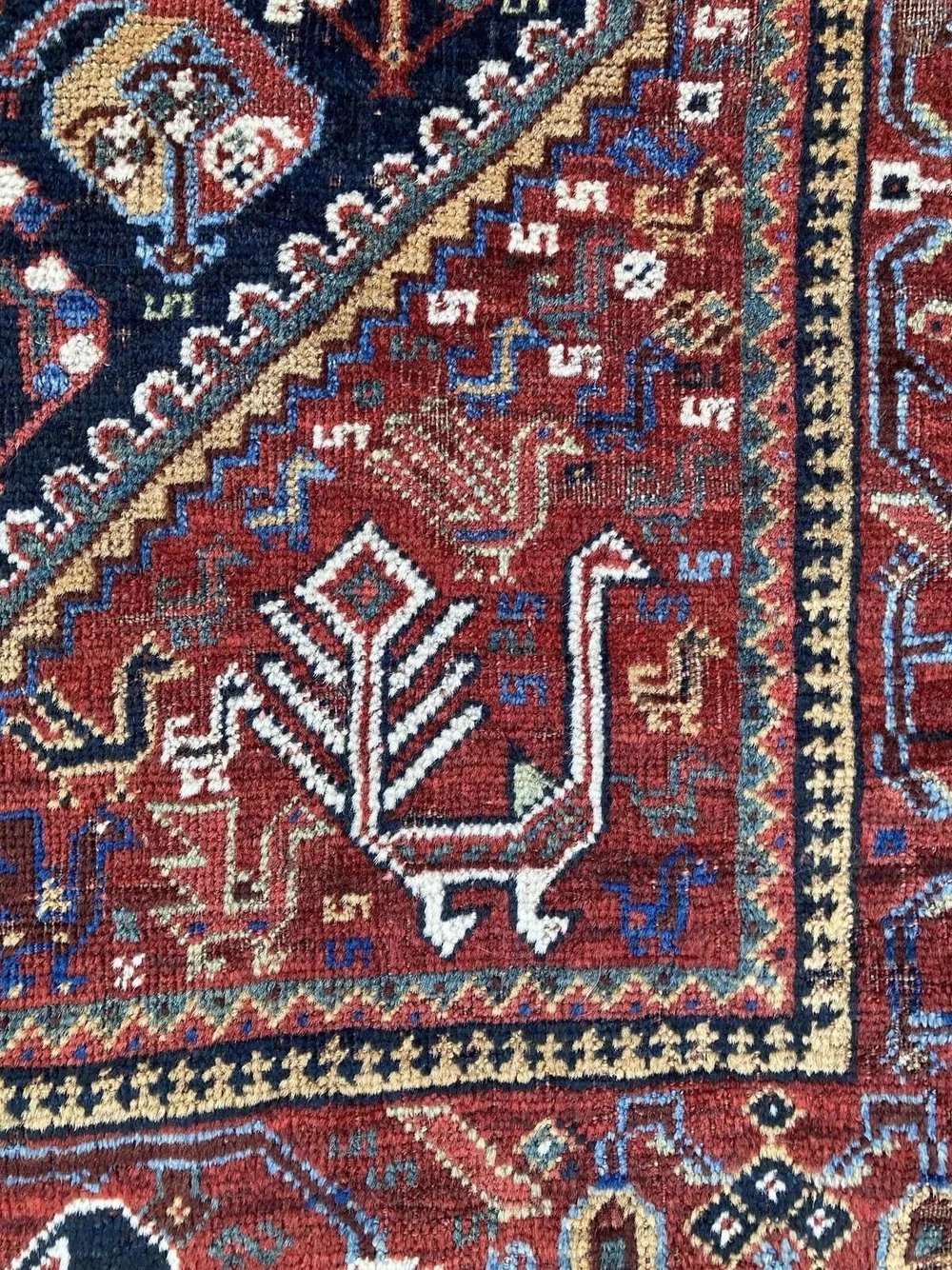 Antique Qashqai rug※今だけお値下げ！ Antique qashqai rug最終値下げ！ 【公式通販】