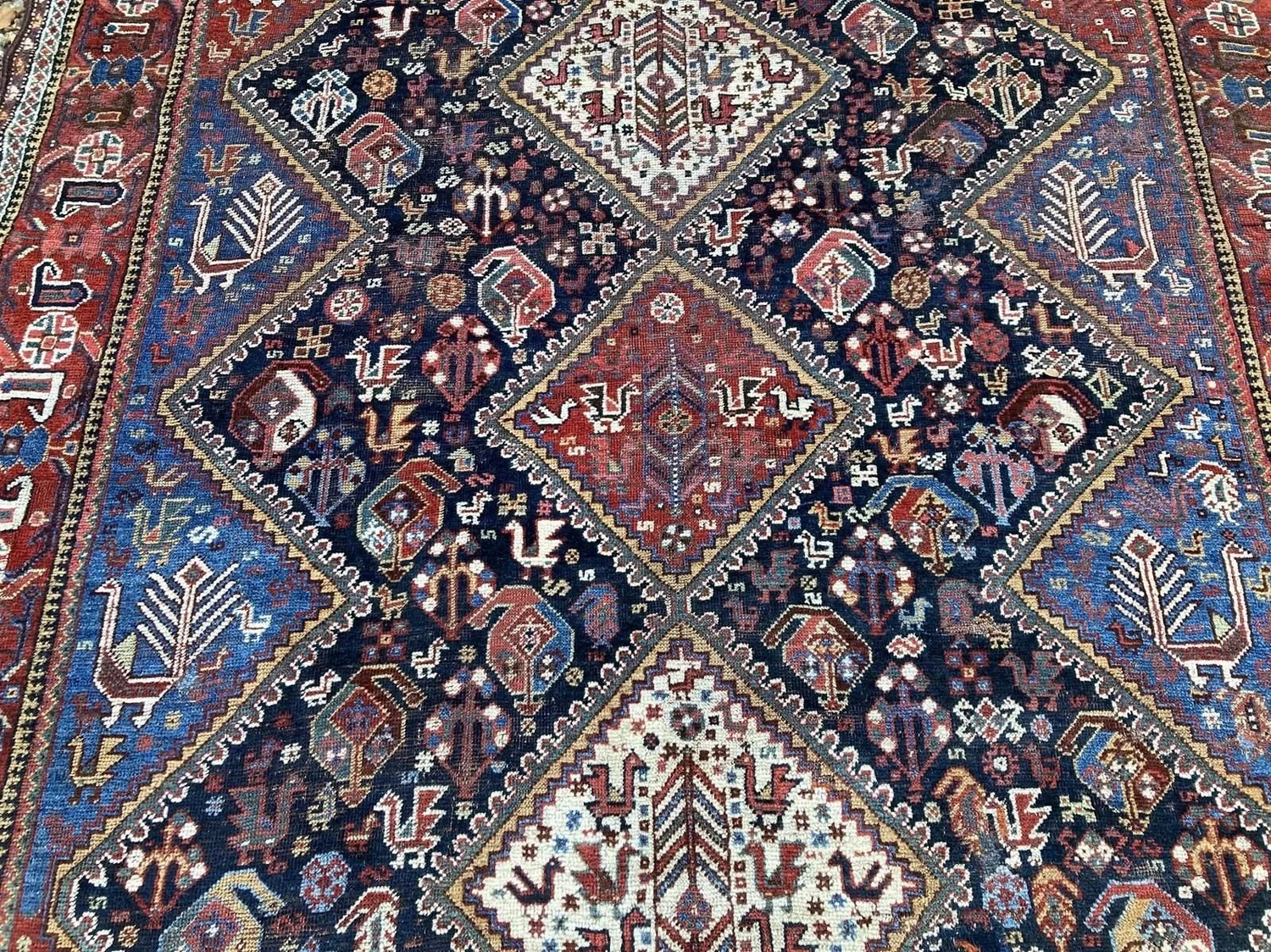 Antique Qashqai Rug 1.90m 1.57m — Rug Addiction