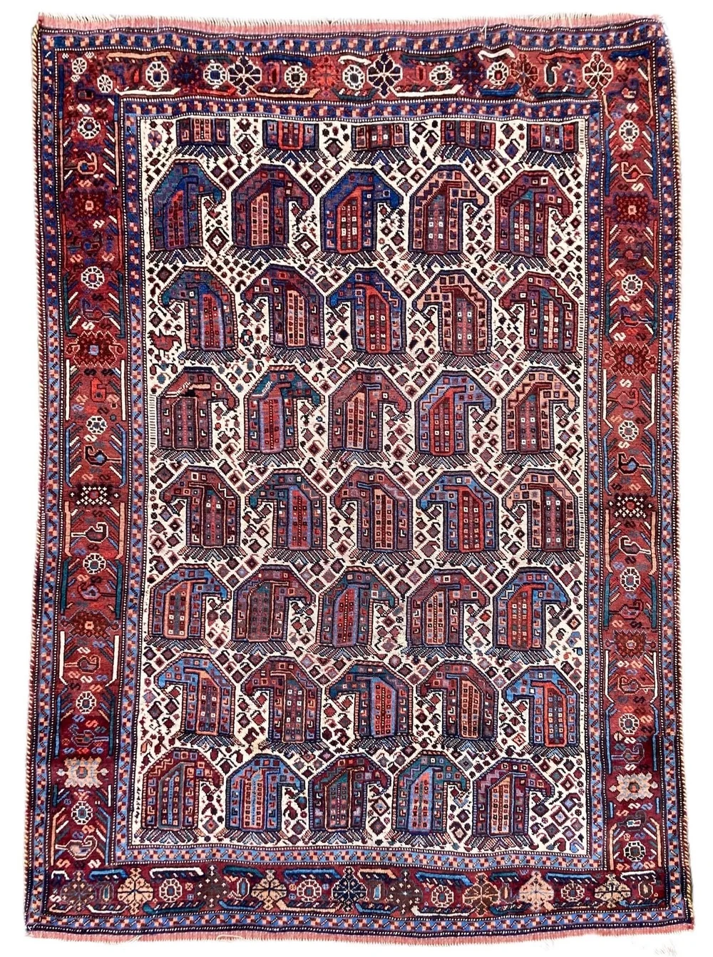 khamse rug今だけお値下げ！ Antique Khamseh Rug 1.90m x 1.39m — Rug Addiction
