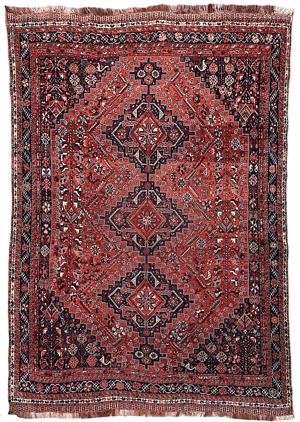 Antique Qashqai Carpet 3.35m x 2.35m — Rug Addiction