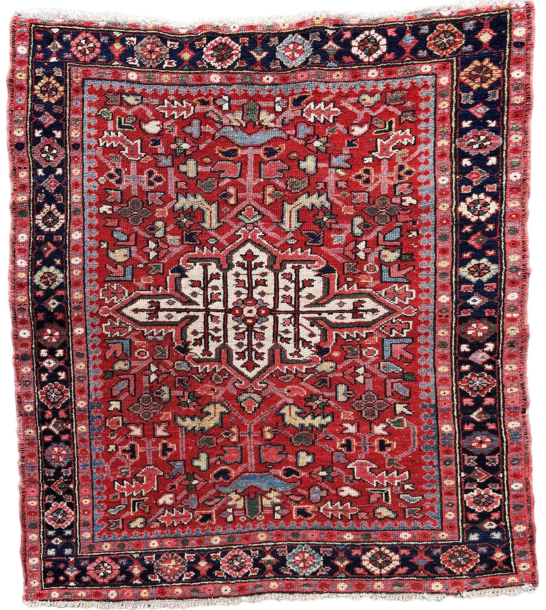 Antique Heriz Rug 1.28m x 1.15m