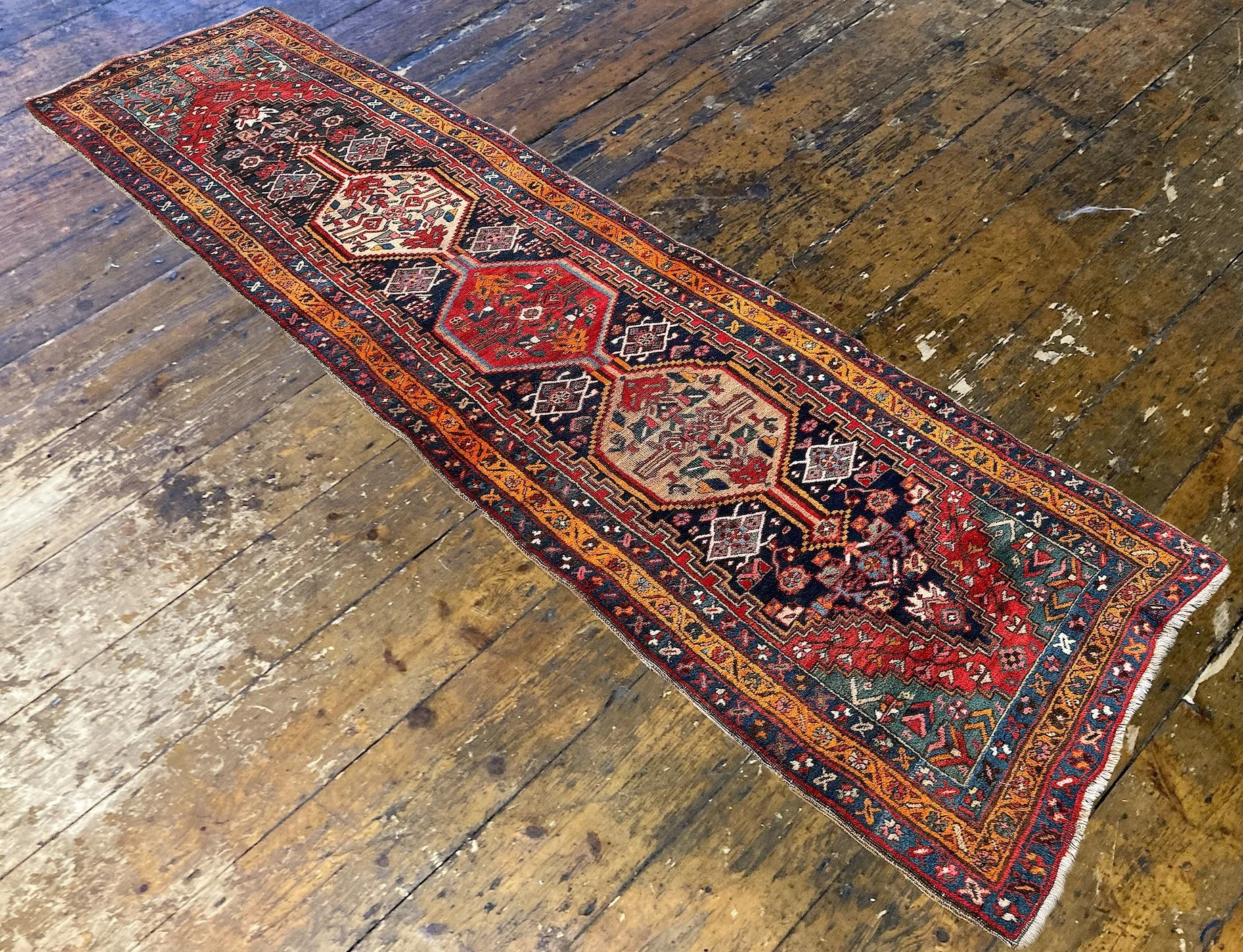 25.14.00002_4 Antique Persian Heriz Runner.JPG