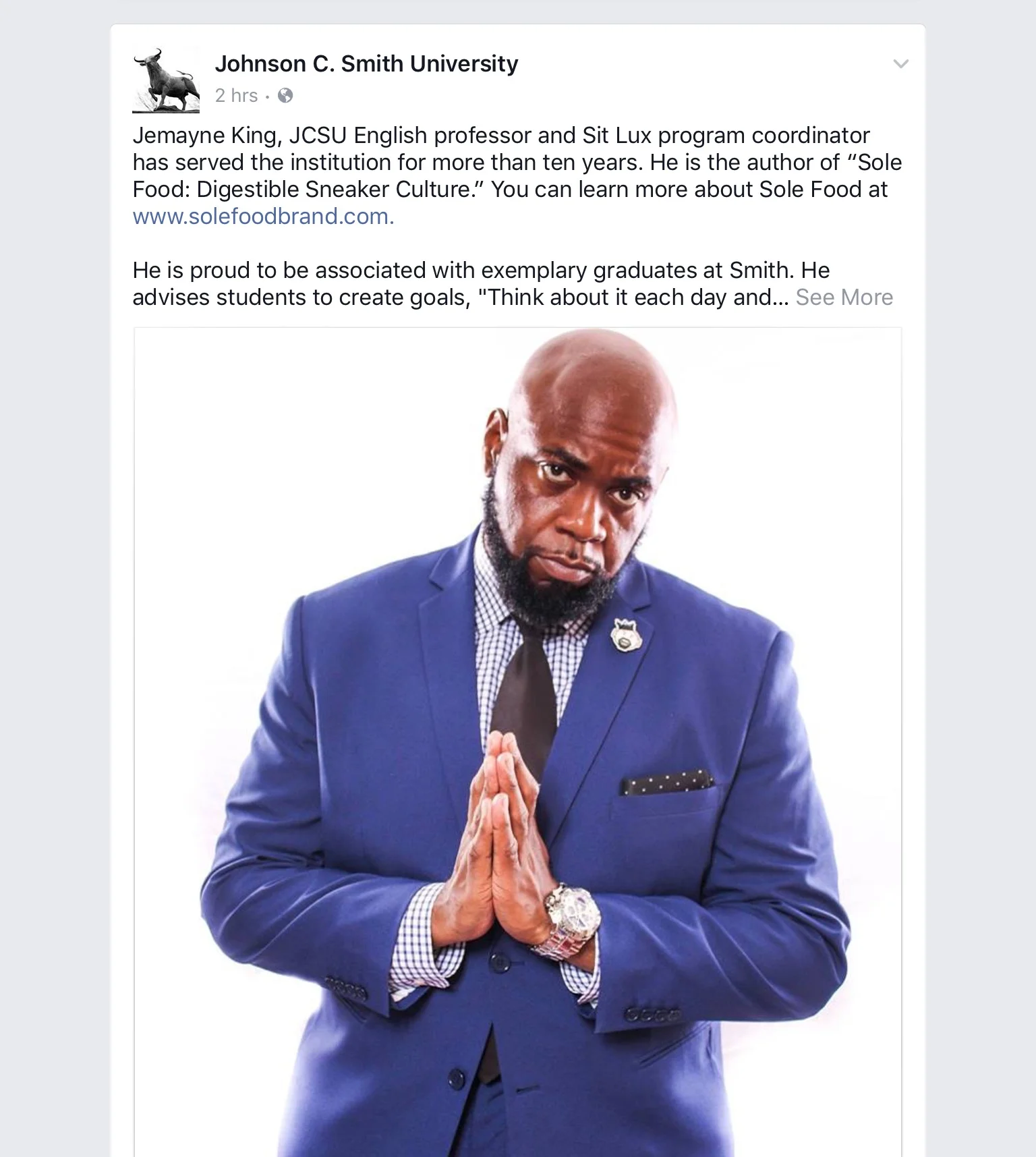JCSU made me their inaugural social media #MCM. I'm tempted to add it to my CV. :-)