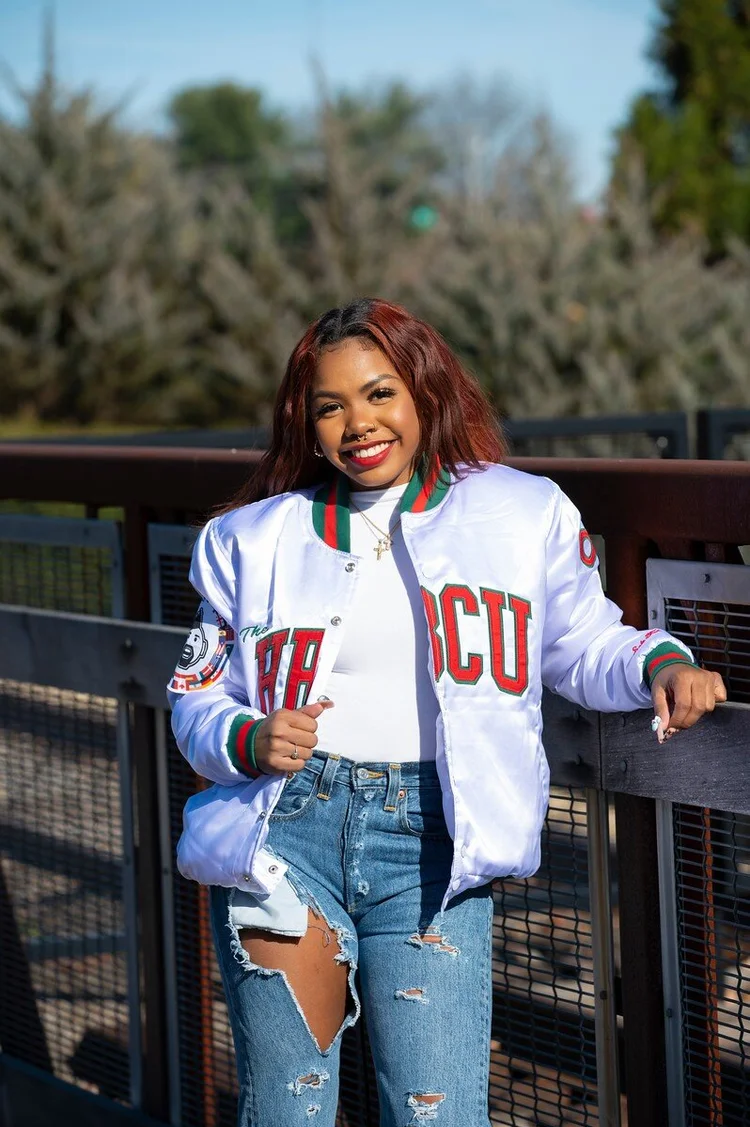 SFB The HBCU Satin Bomber Jacket-Winter Solstice-Version II
