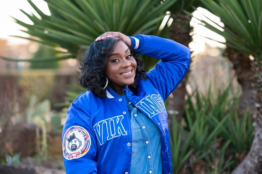 SFB Elizabeth City State University Satin Bomber-Total Royal