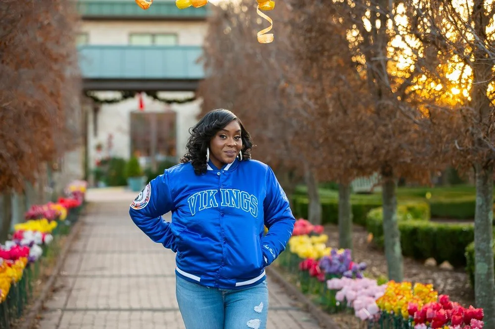 SFB Elizabeth City State University Satin Bomber-Total Royal