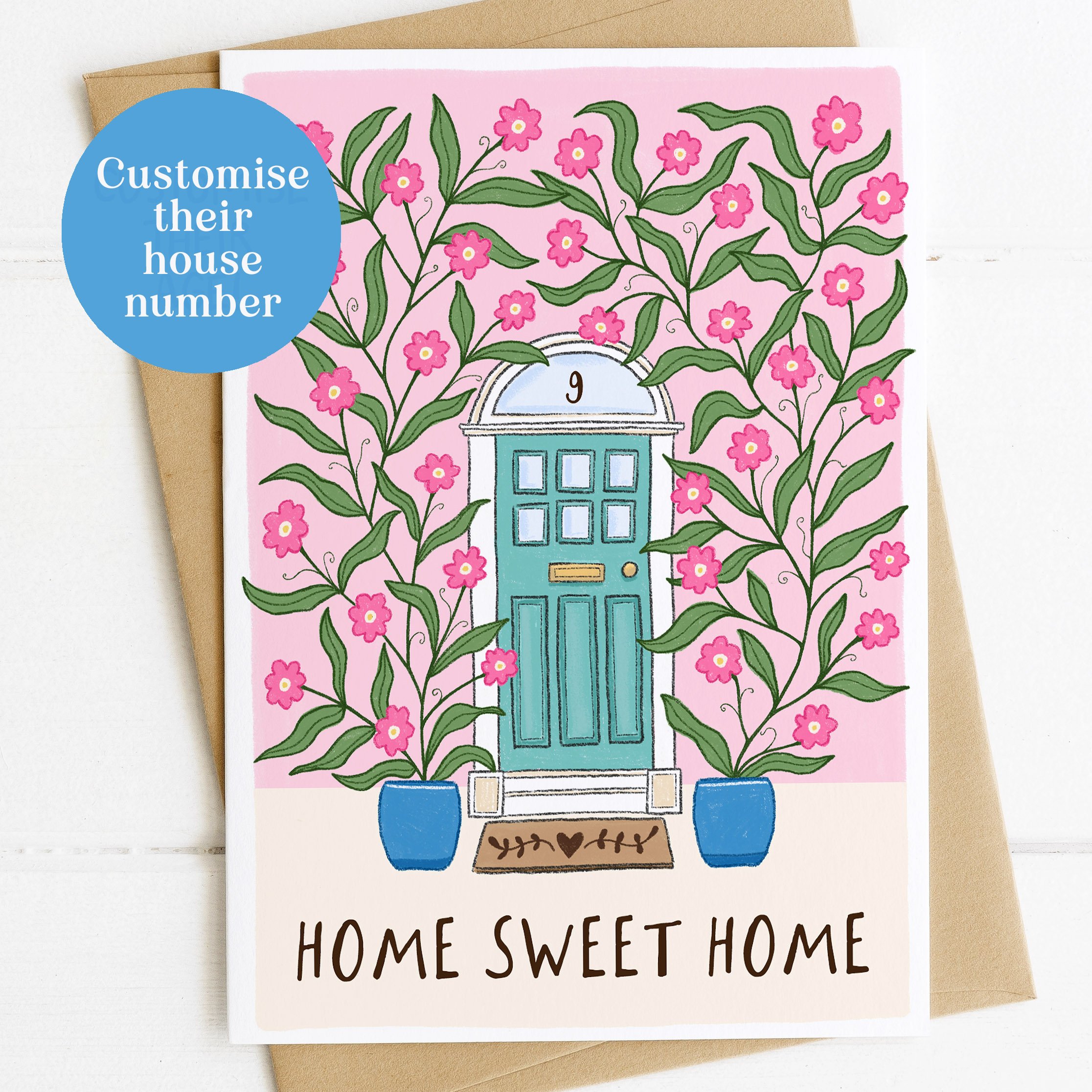 Personalised House Number New Home Card