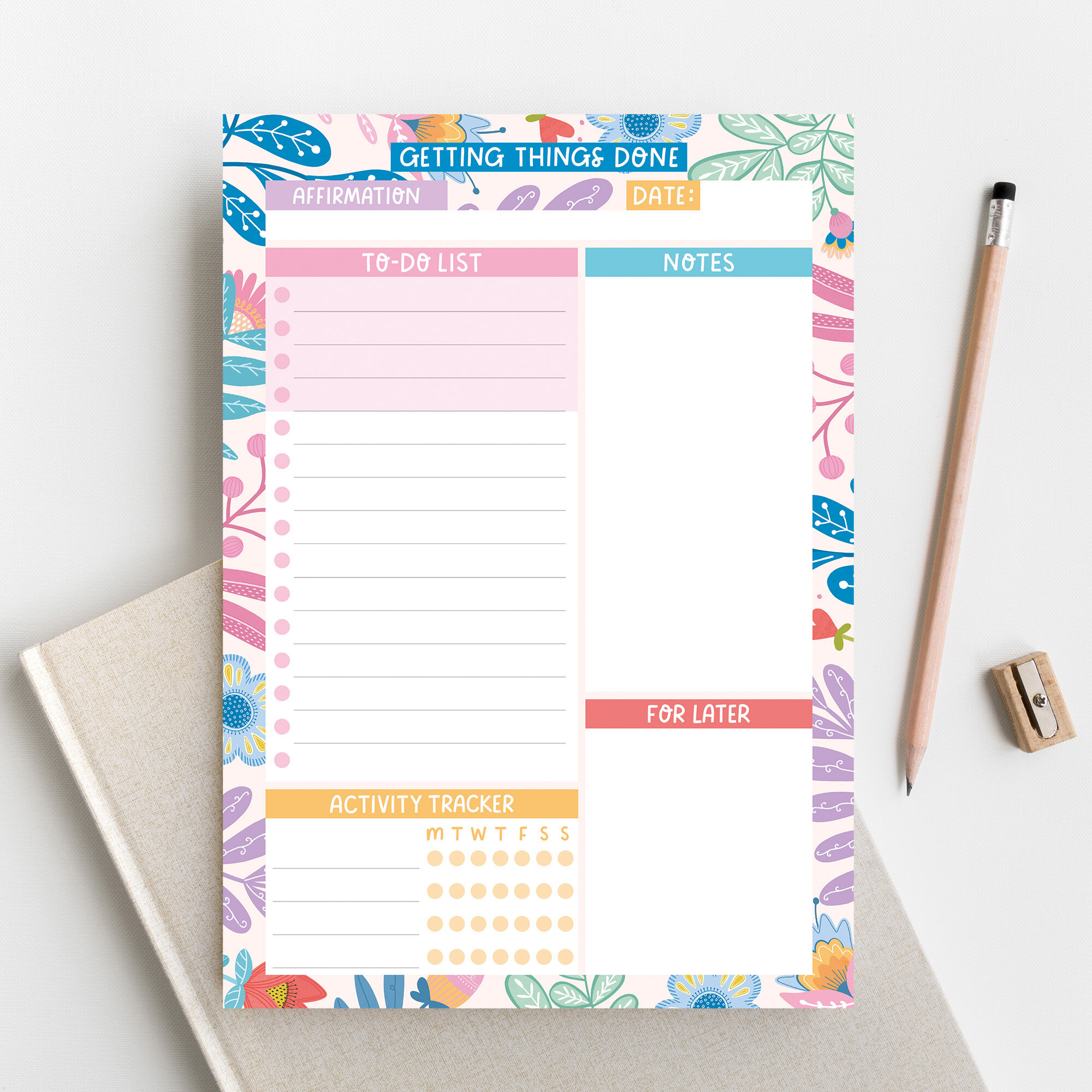 to Do Pad Notebook Planner Sonix Stationery Primrose 
