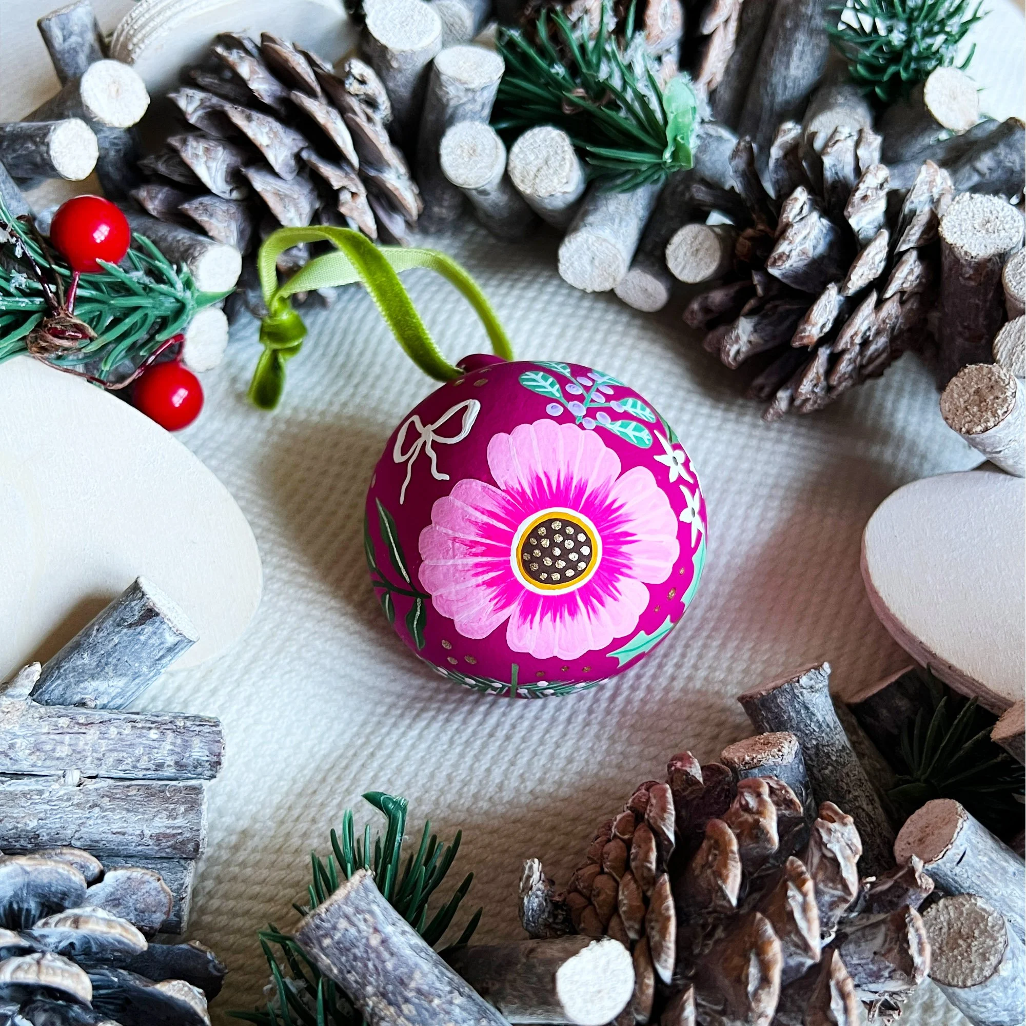 Pink Bauble Christmas Leaf Lane Studio 1.jpg