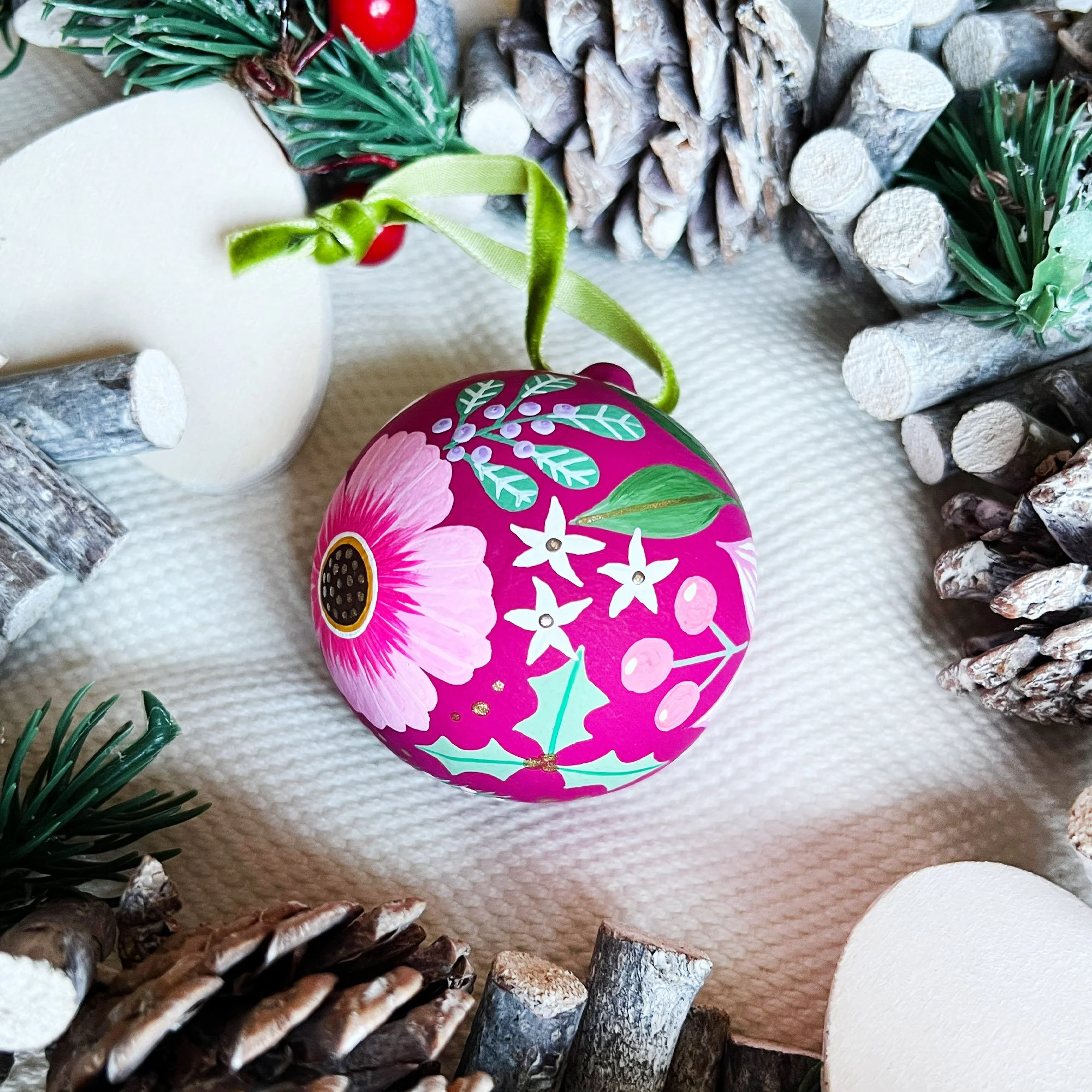 Pink Bauble Christmas Leaf Lane Studio 3.jpg