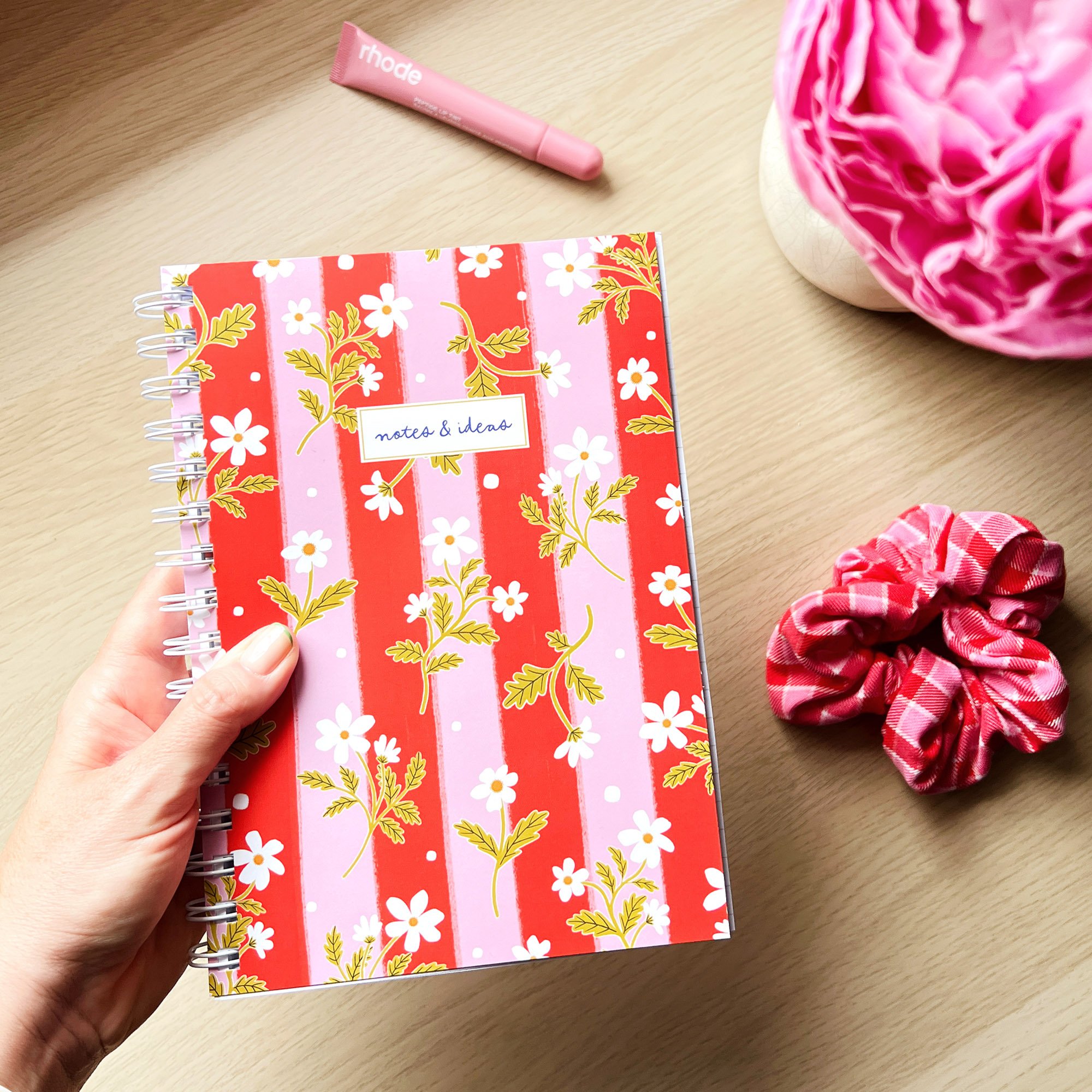 Pink and Red Striped Notebook Leaf Lane Studio 4.jpg