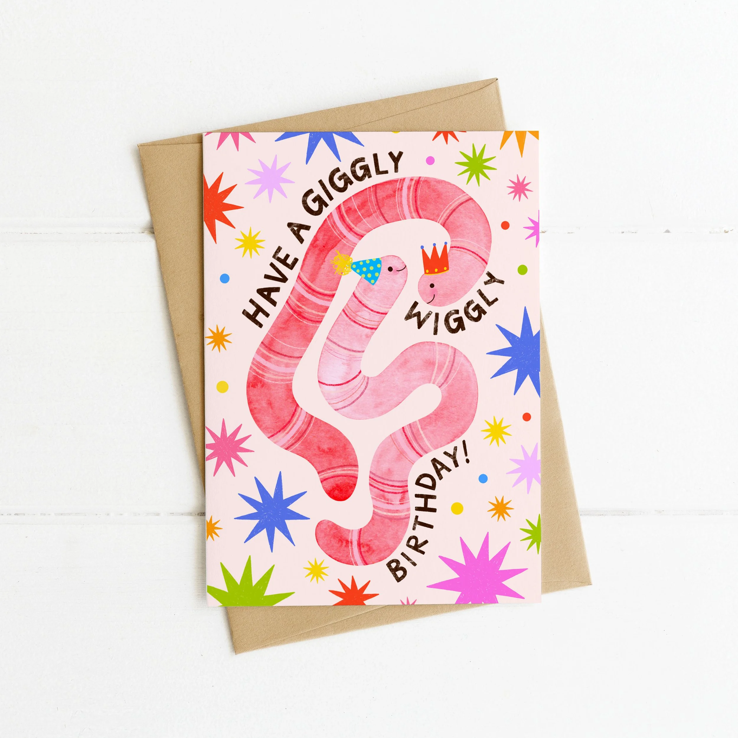 Wriggly Giggly Birthday - Worm card 1.jpg