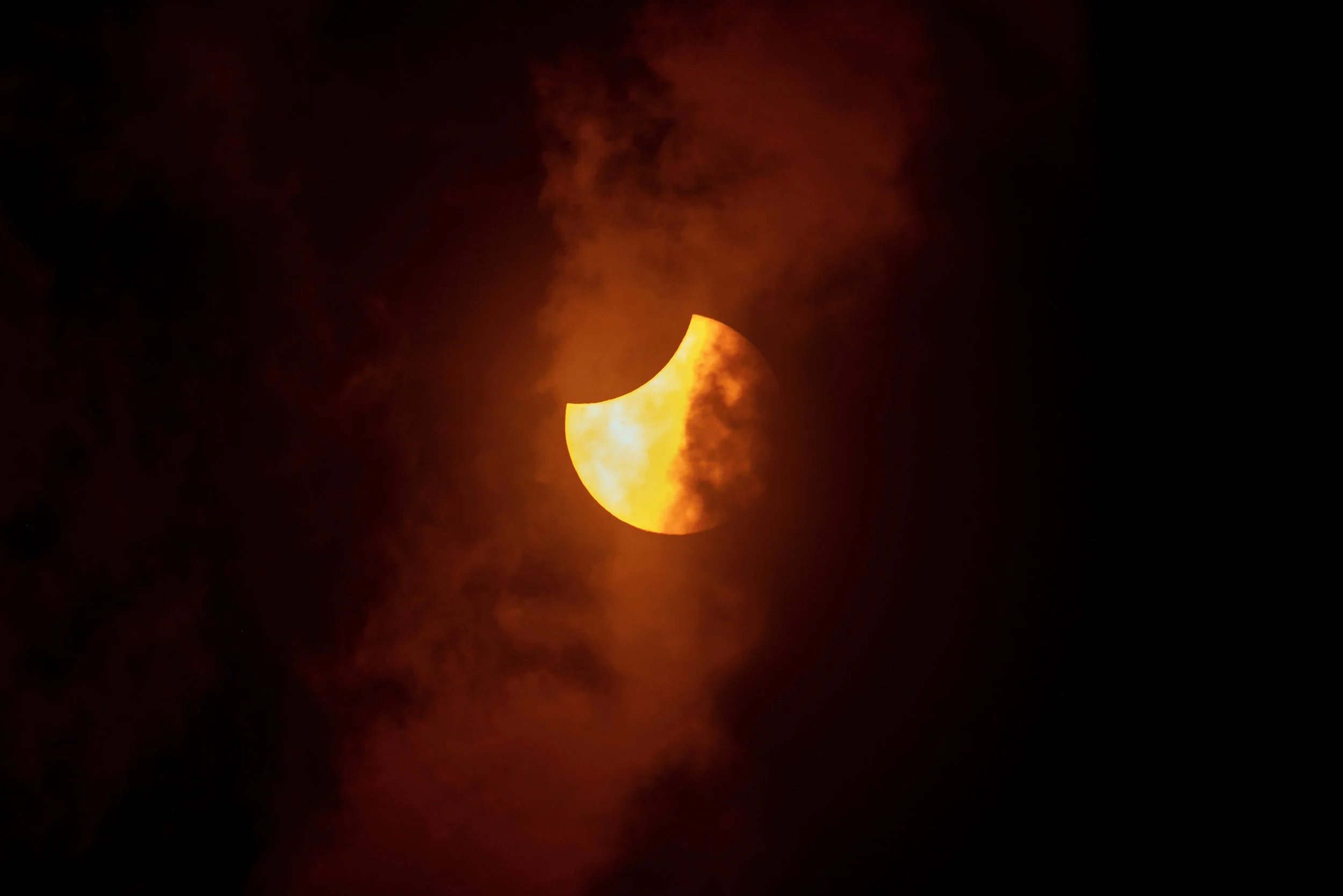 Partial Solar Eclipse, Maine 2026