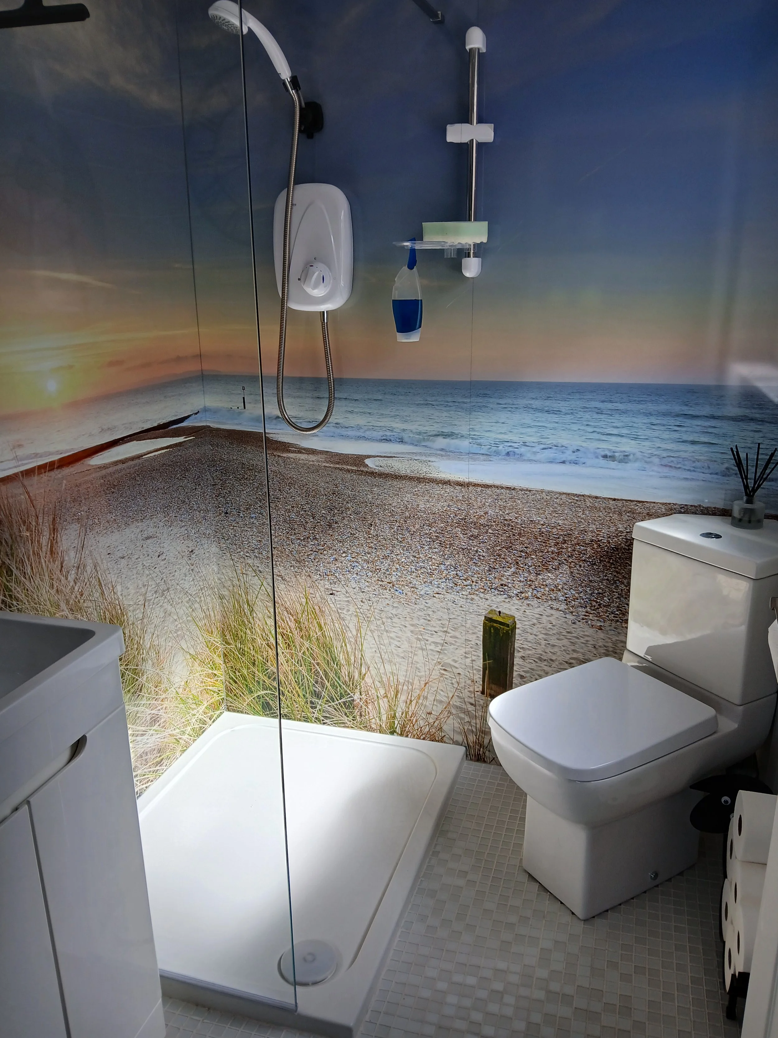 Coastal Sunset Waterproof Shower Panels: A Real Bathroom Transformation