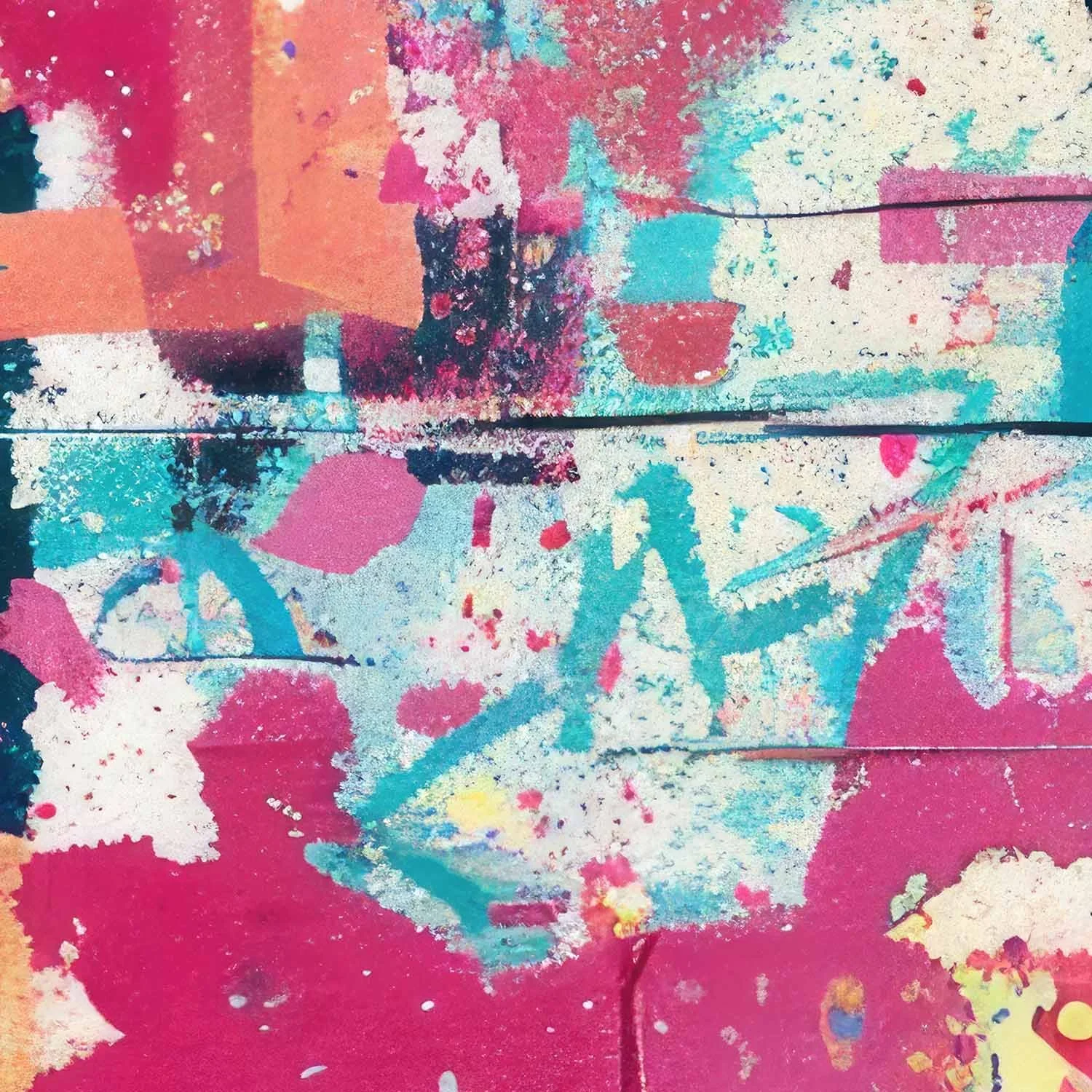 detail image of a section of spray paint colourful graffiti texture image.