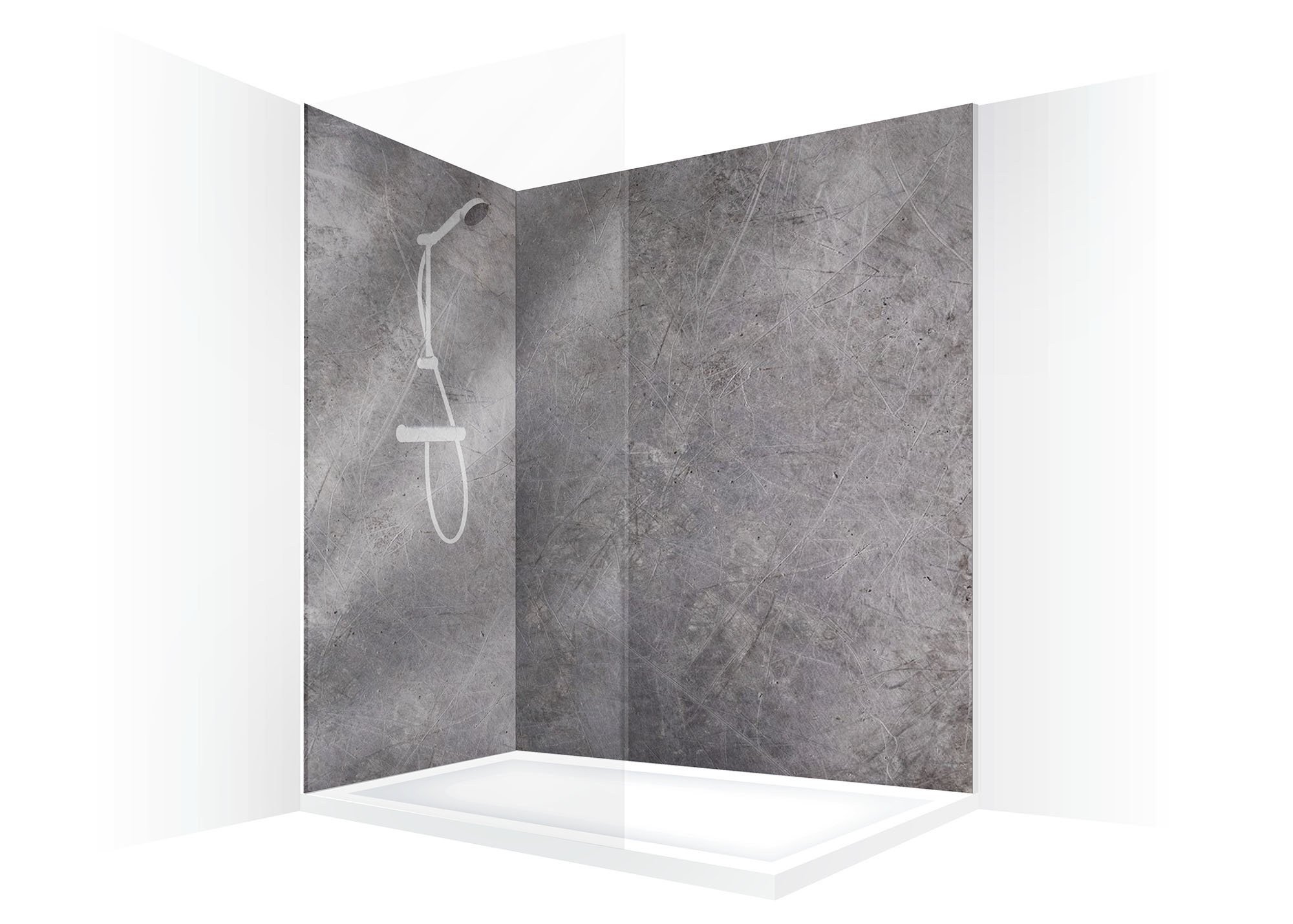 ZINC PATINA shower panels