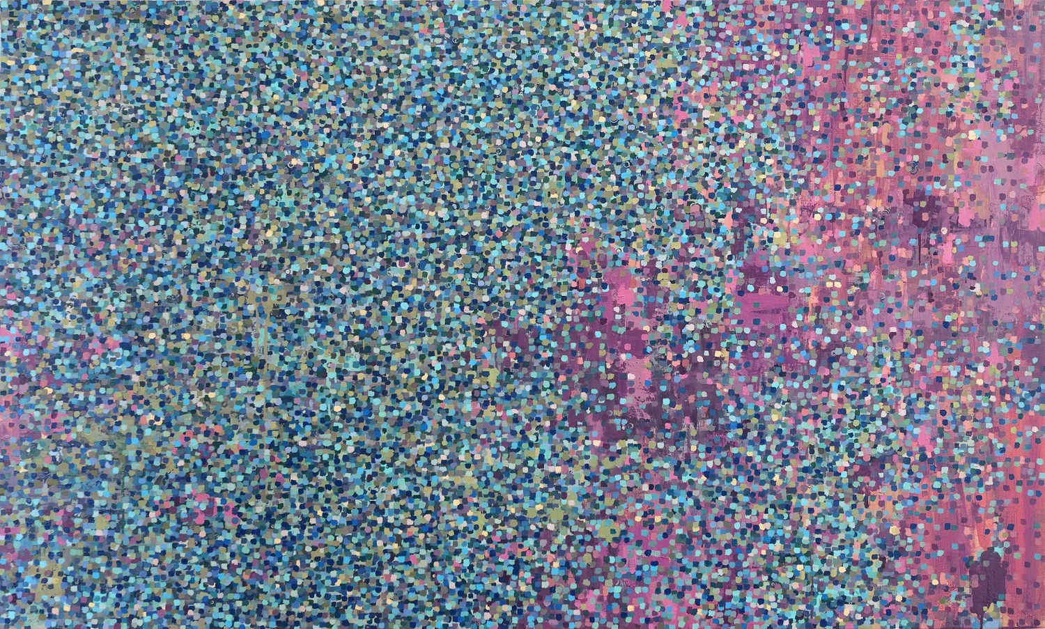 Digital Tide. Acrylic and Oil on Canvas. 36x60