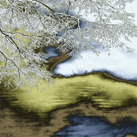 Blue Visioning. Digital Print on Varnished Tissue