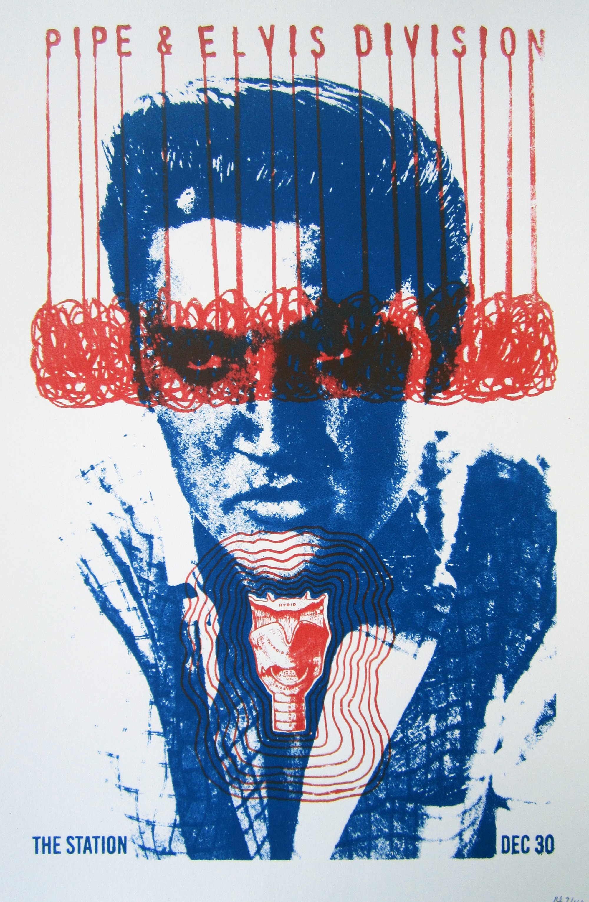 Pipe & Elvis Division - Two Color Screen Print