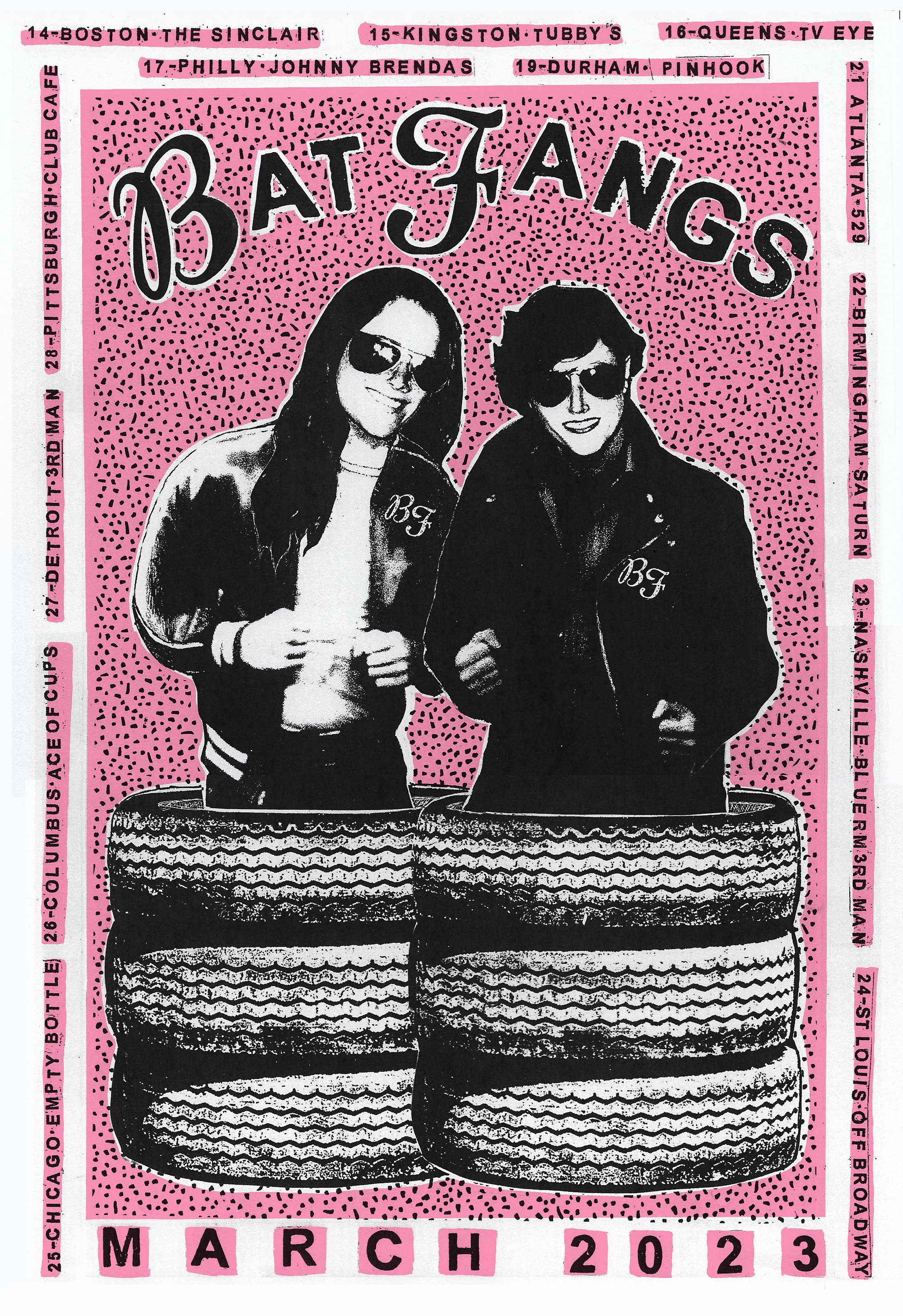 Bat Fangs Tour Poster 2023 - Two Color Screen Print
