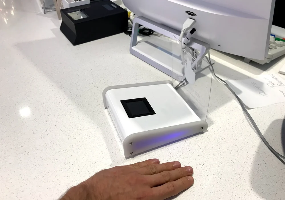The original fingerprint scanner in use