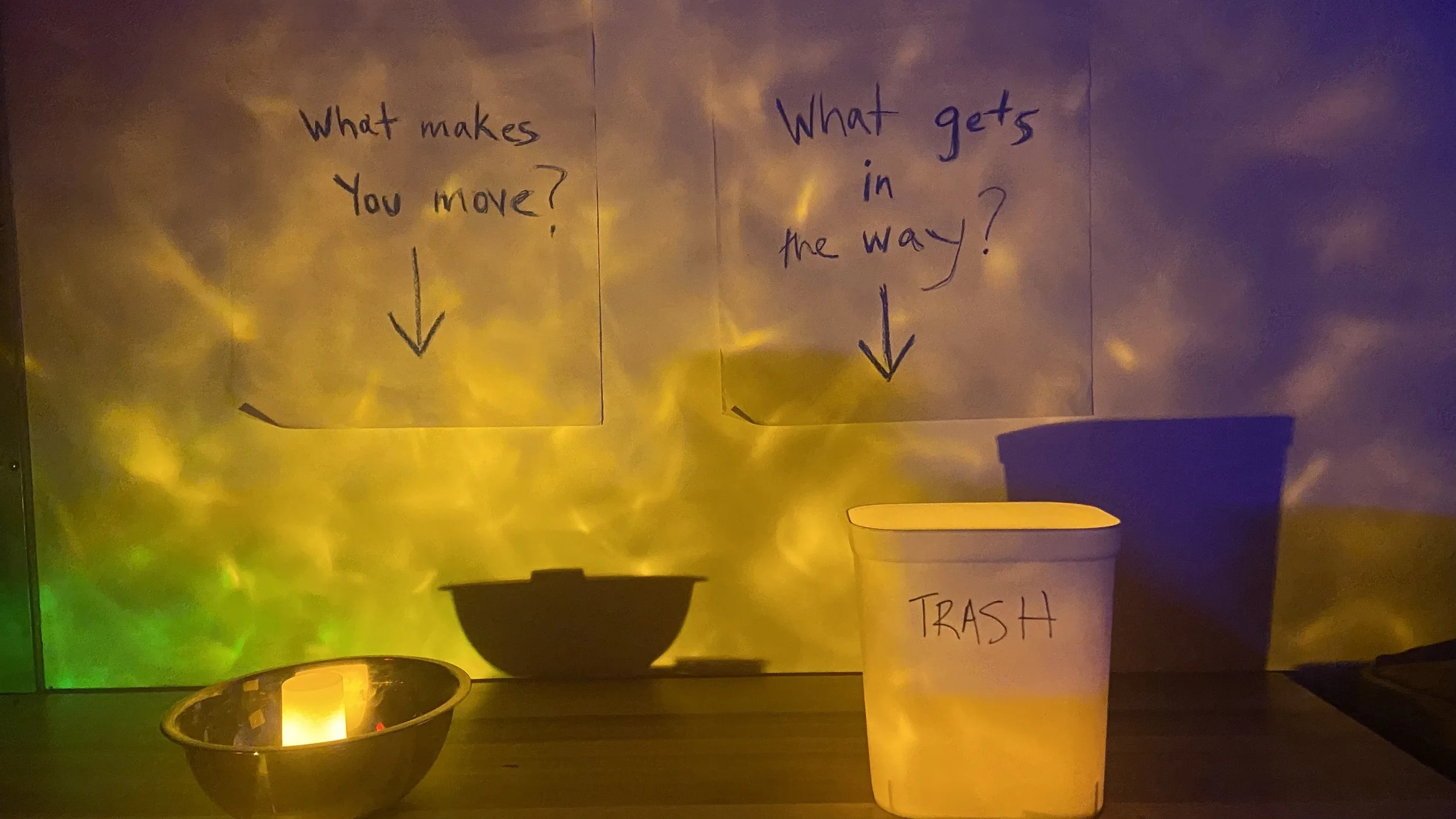  training room area where participants write their own prompts 