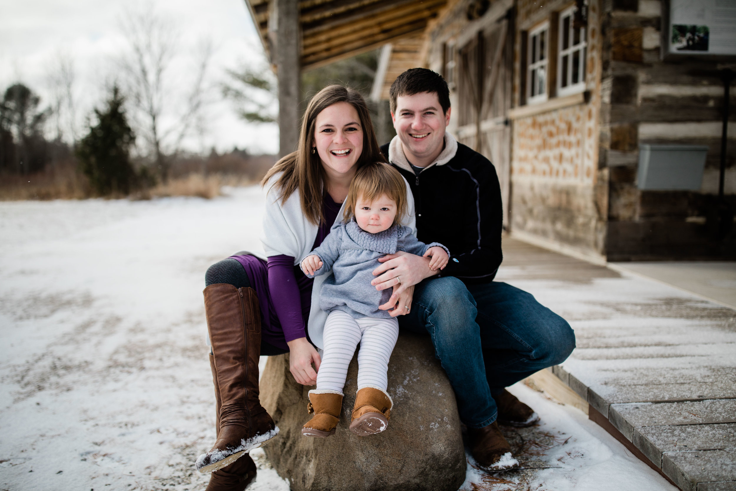Door County Winter Veal Family Photography Session in Sturgeon Bay, WI